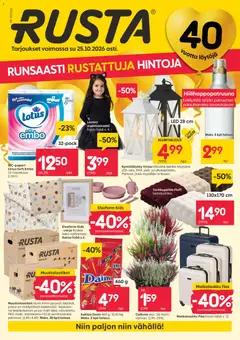 Esikatselu Rusta tarjoukset voimassa alkaen 19/10/2026