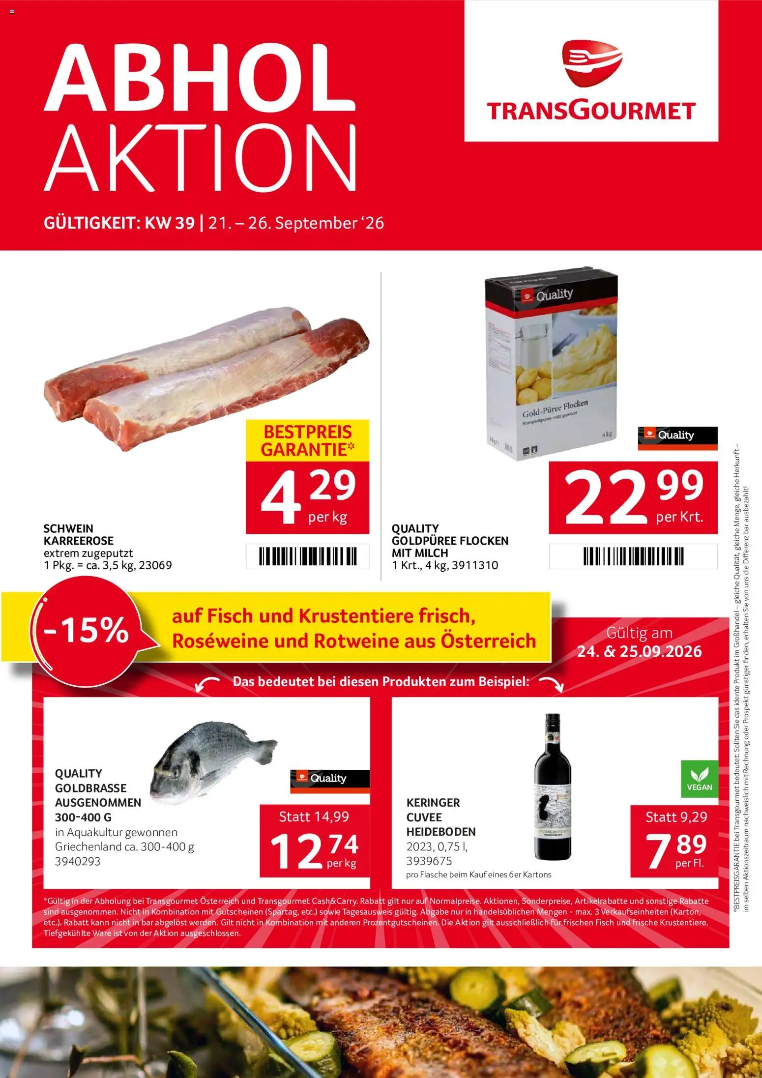 Transgourmet Flugblatt - Seite 1- gültig ab 20.09.2026