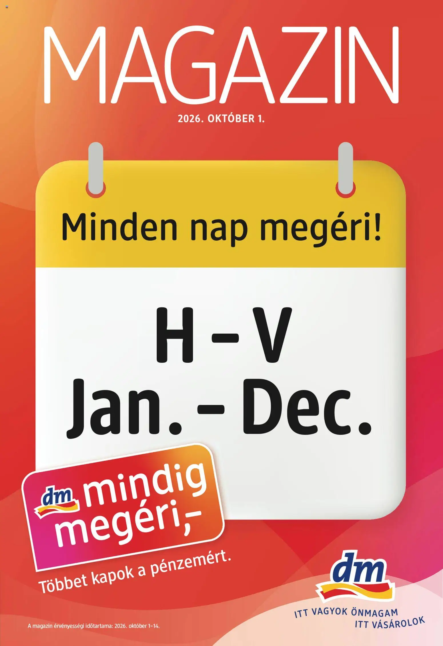 DM Drogerie Markt akciós újság - 1oldal - érvényes 2026.10.01.-tól