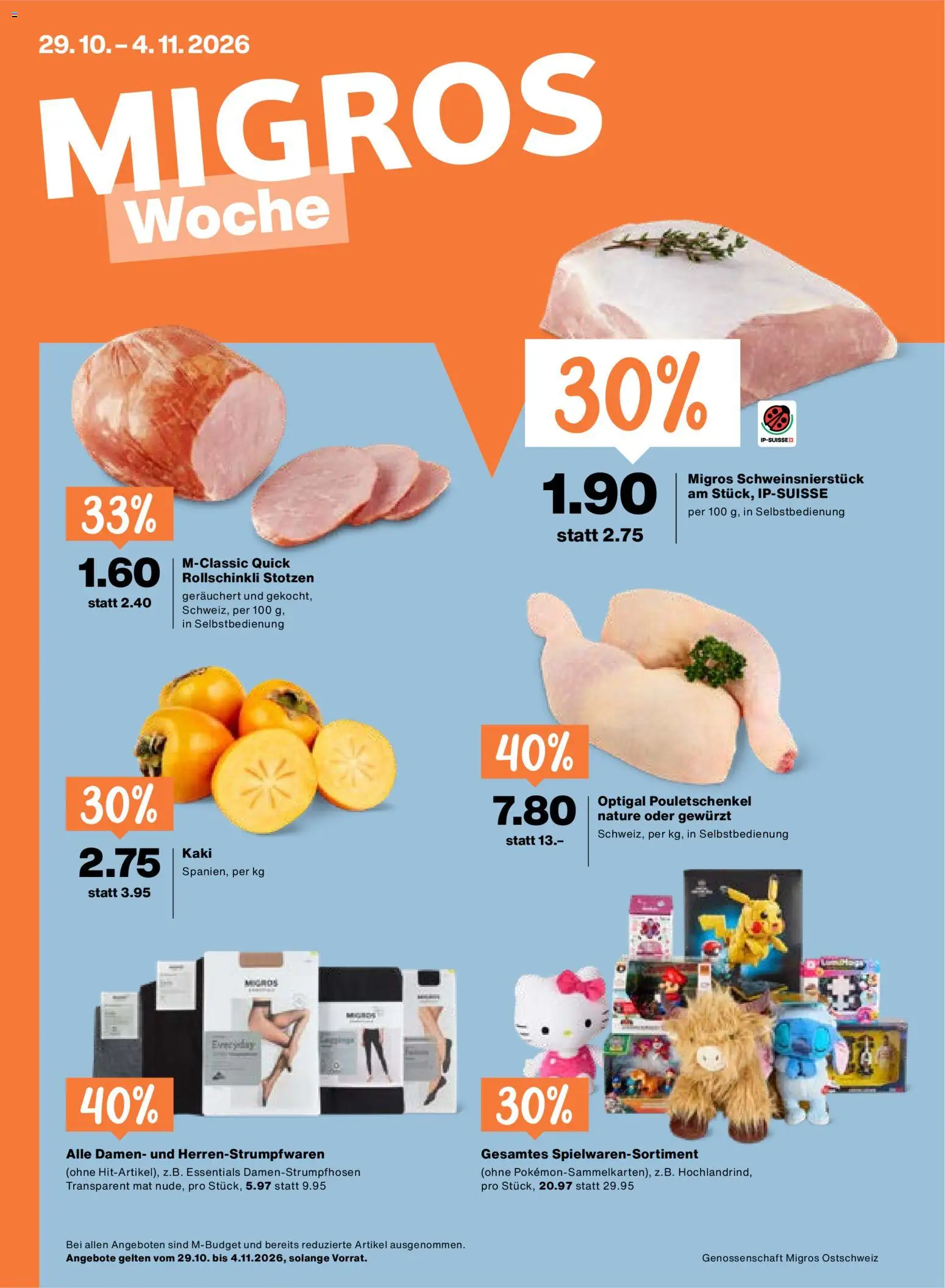 Migros aktionen - Seite 1- gültig ab 29.10.2026