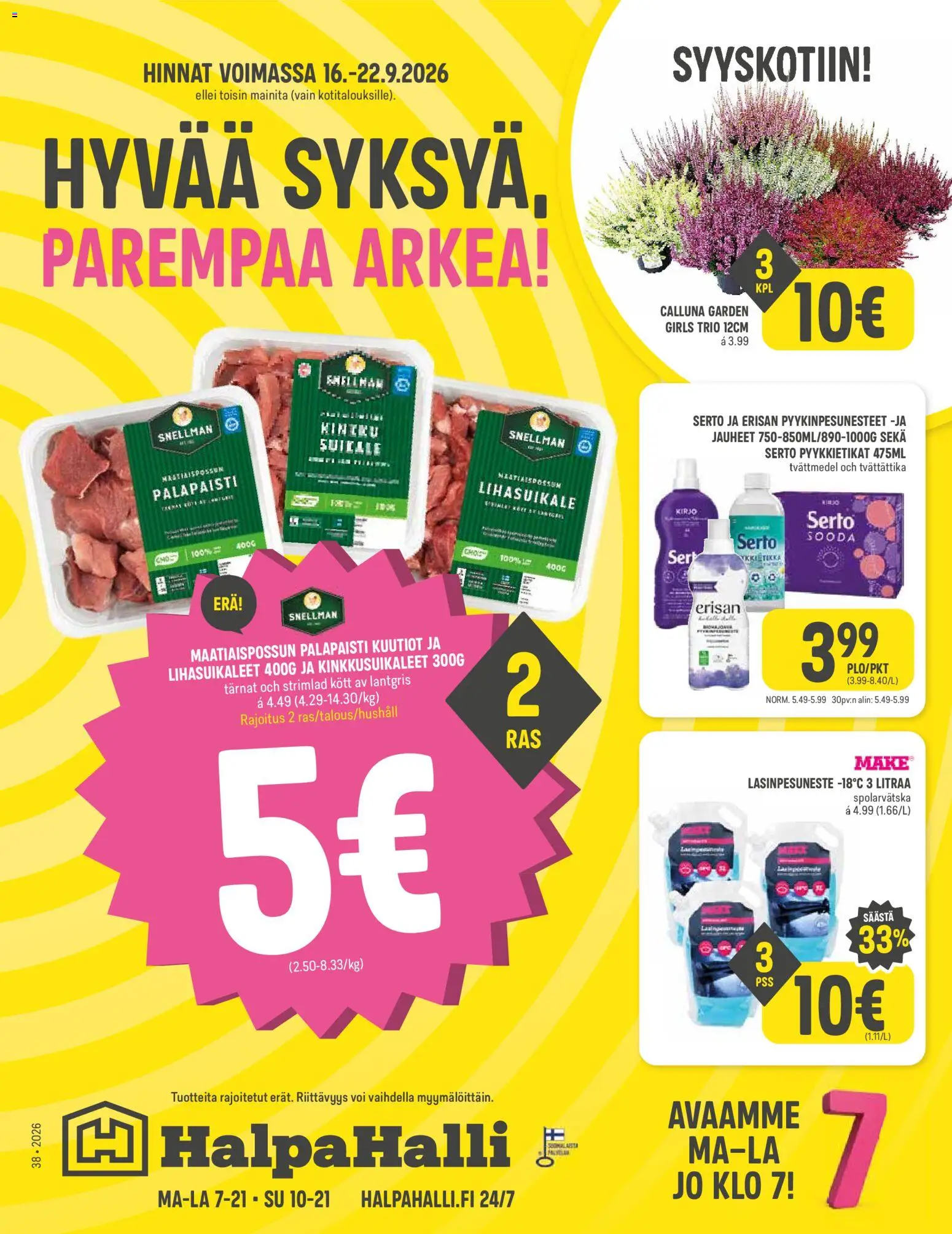 Halpa Halli tarjoukset - sivu 1- voimassa alkaen 16/09/2026
