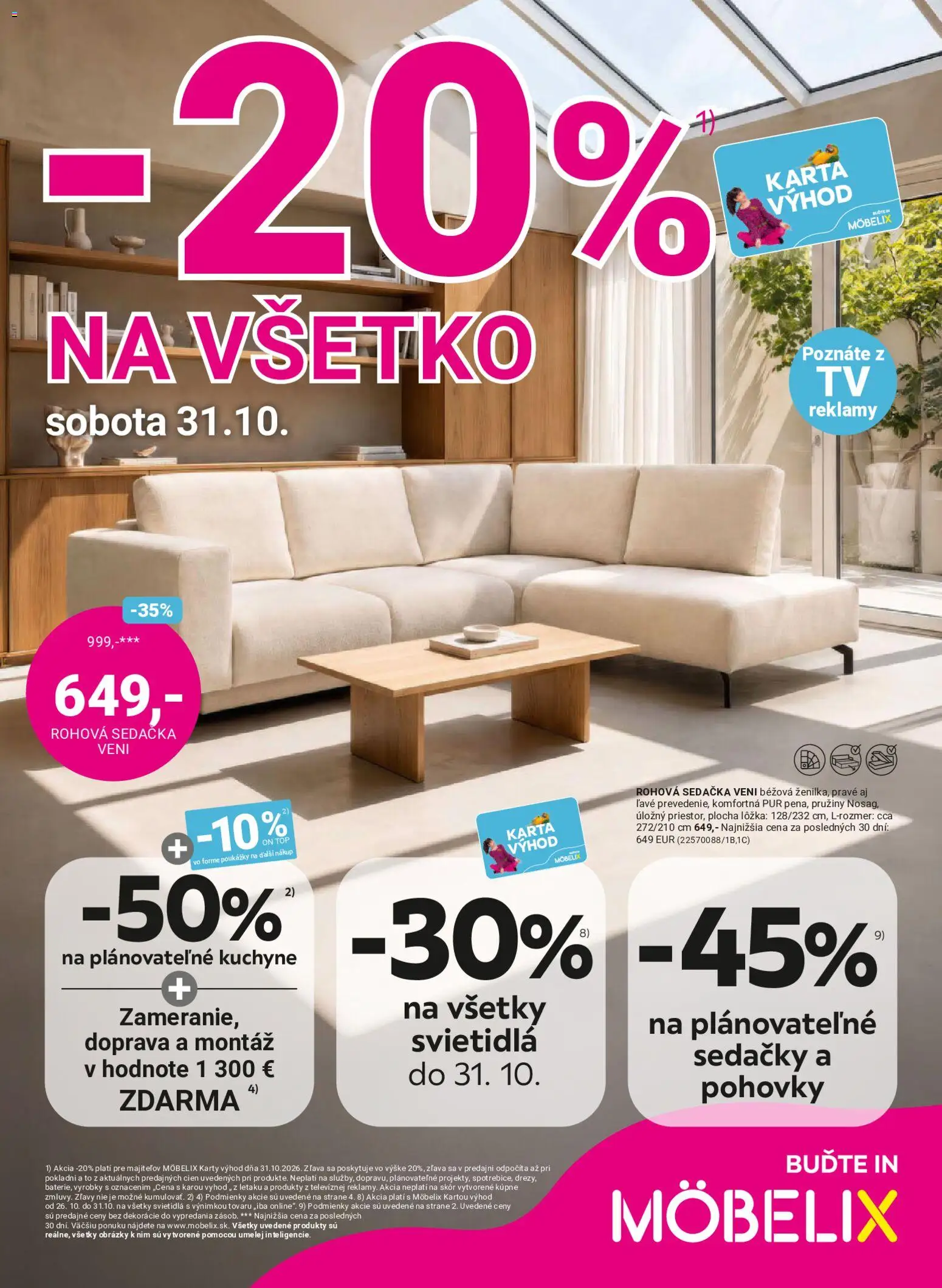 Möbelix leták - strana 1- platný od 26.10.2026