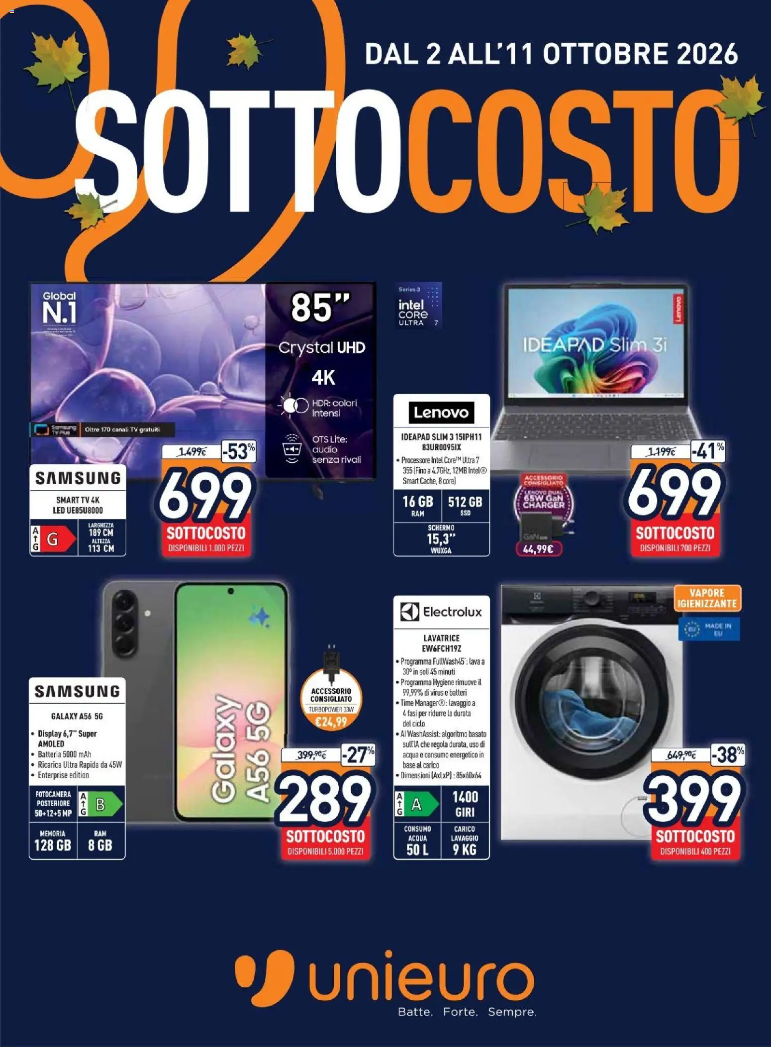 Unieuro volantino - pagina 1 - valido dal 02/10/2026