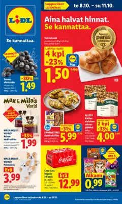 Esikatselu Lidl tarjoukset voimassa alkaen 08/10/2026