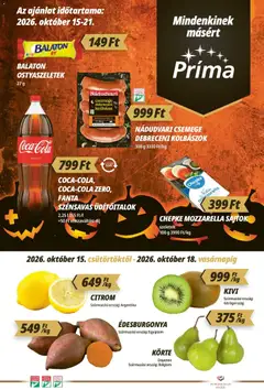 Előnézet CBA Príma akciós újság érvényes 2026.10.15.-tól