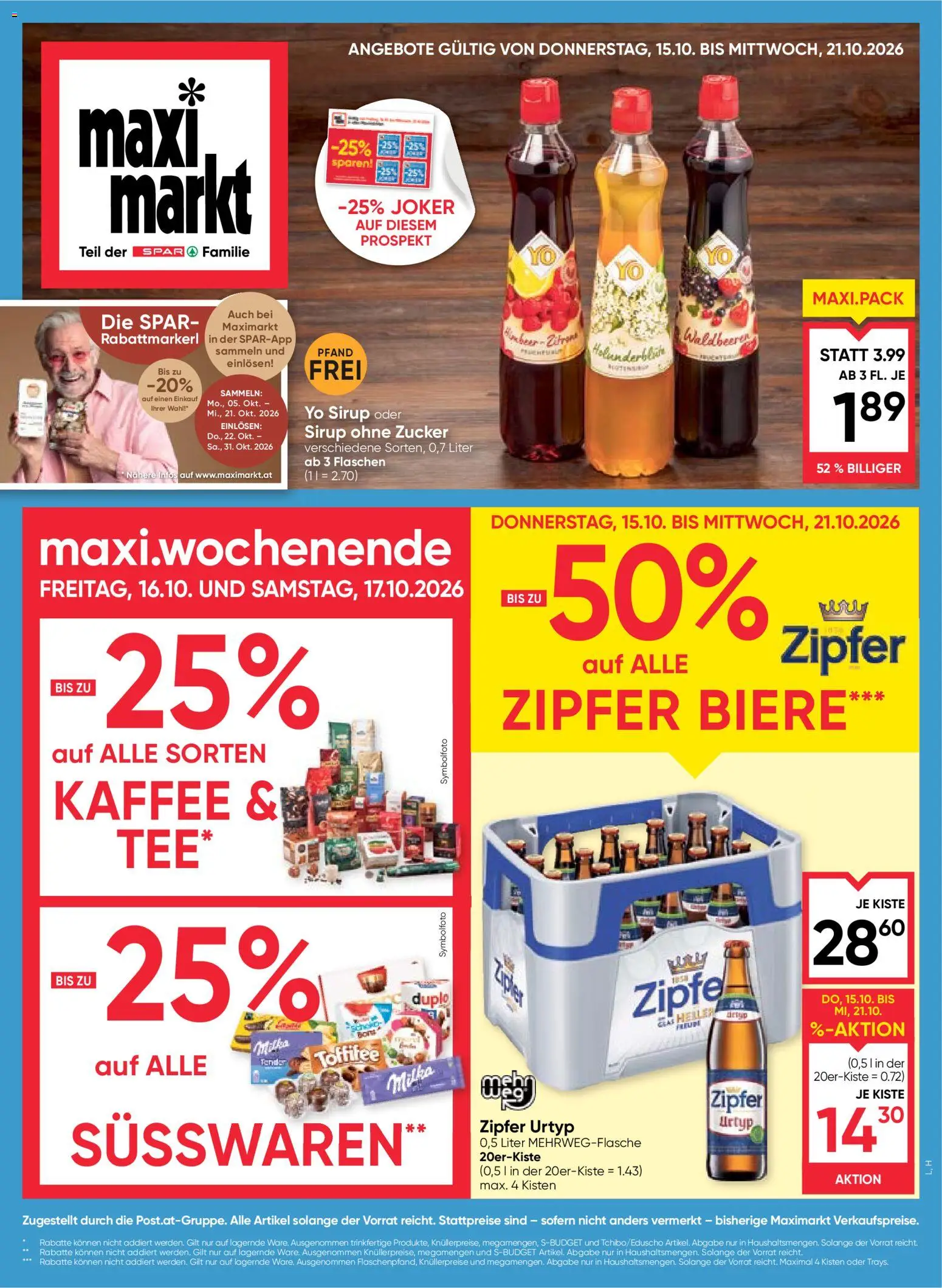 Maximarkt Flugblatt - Seite 1- gültig ab 15.10.2026