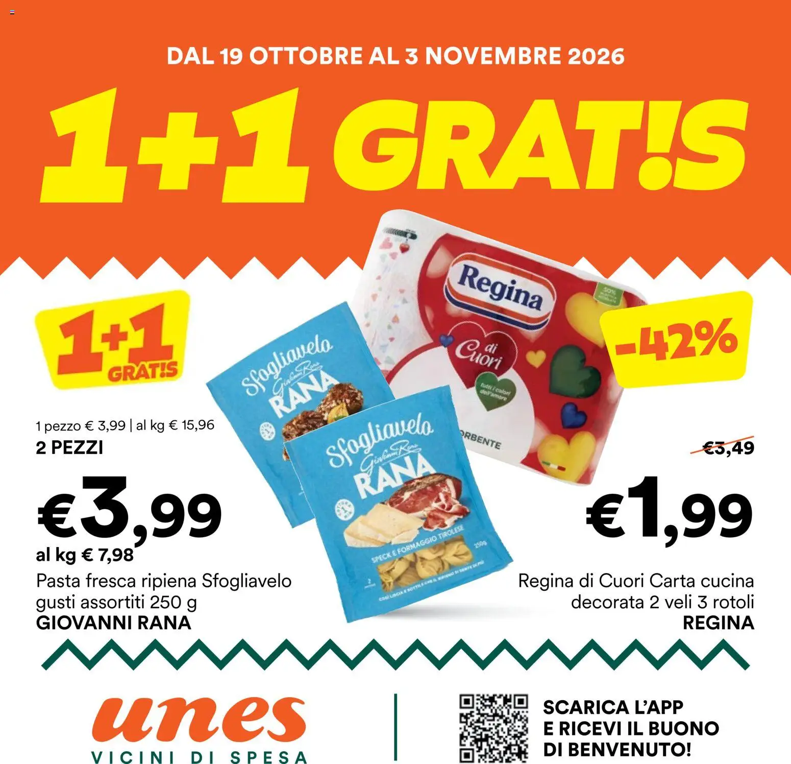 Unes volantino - pagina 1 - valido dal 19/10/2026