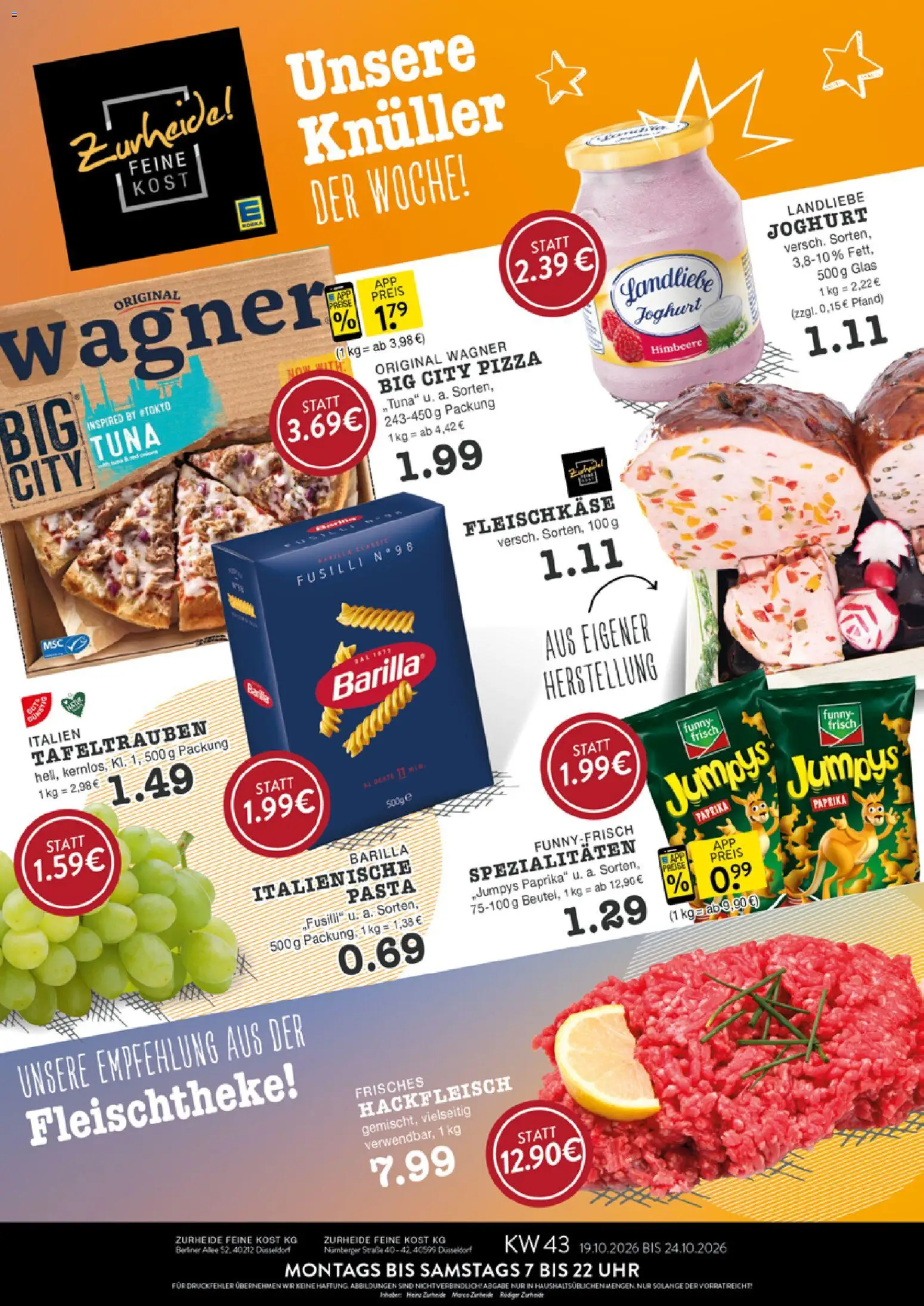 Edeka Zurheide Prospekt - Seite 1 - gültig ab 19.10.2026