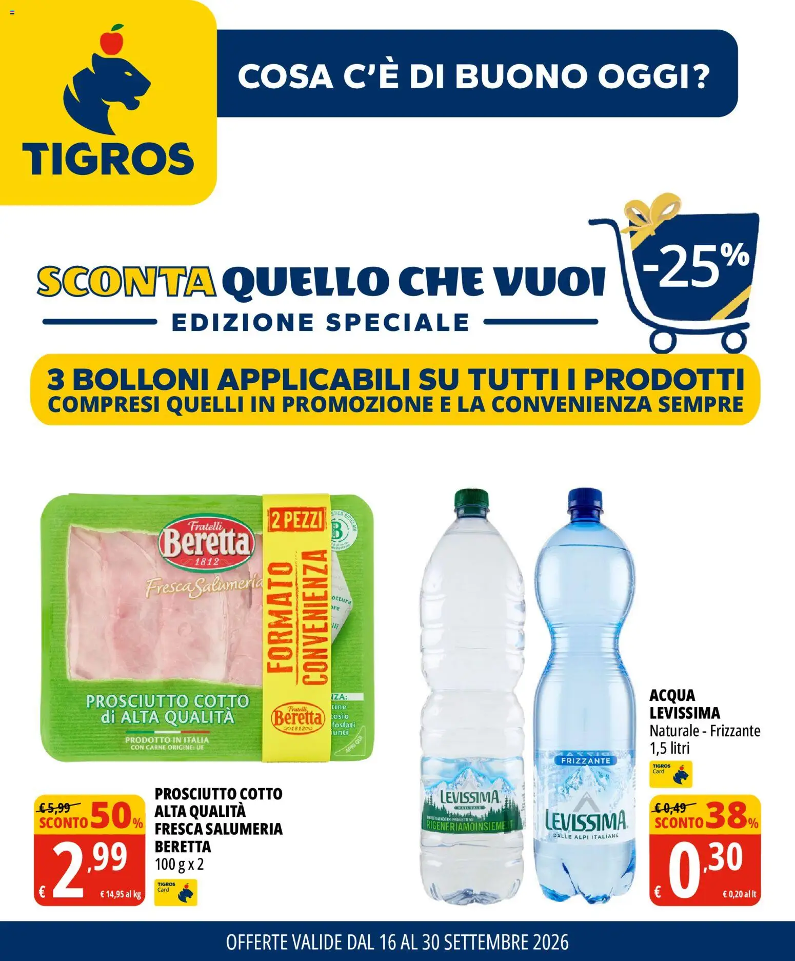 Tigros volantino - pagina 1 - valido dal 16/09/2026
