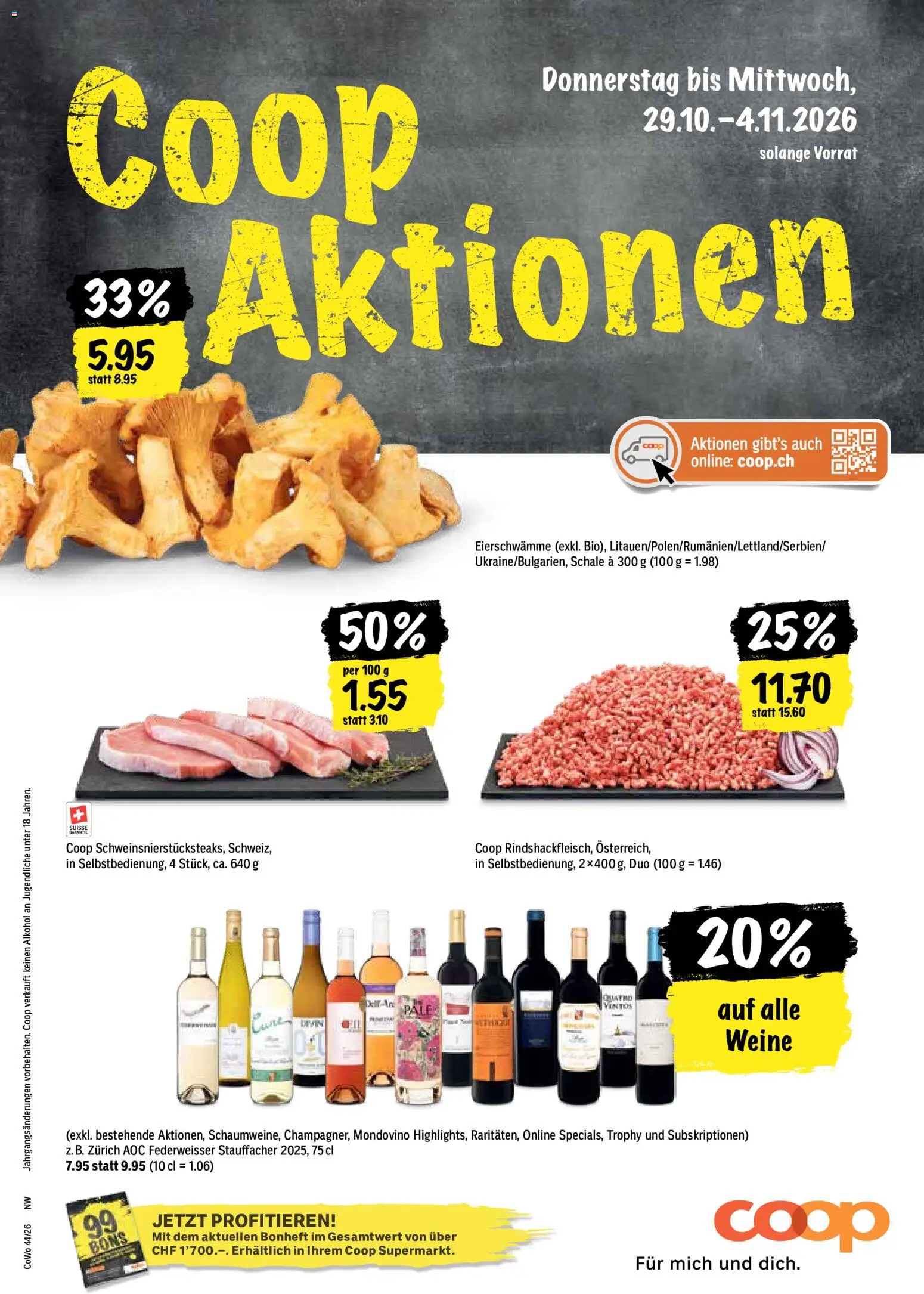 Coop aktionen - Seite 1- gültig ab 29.10.2026