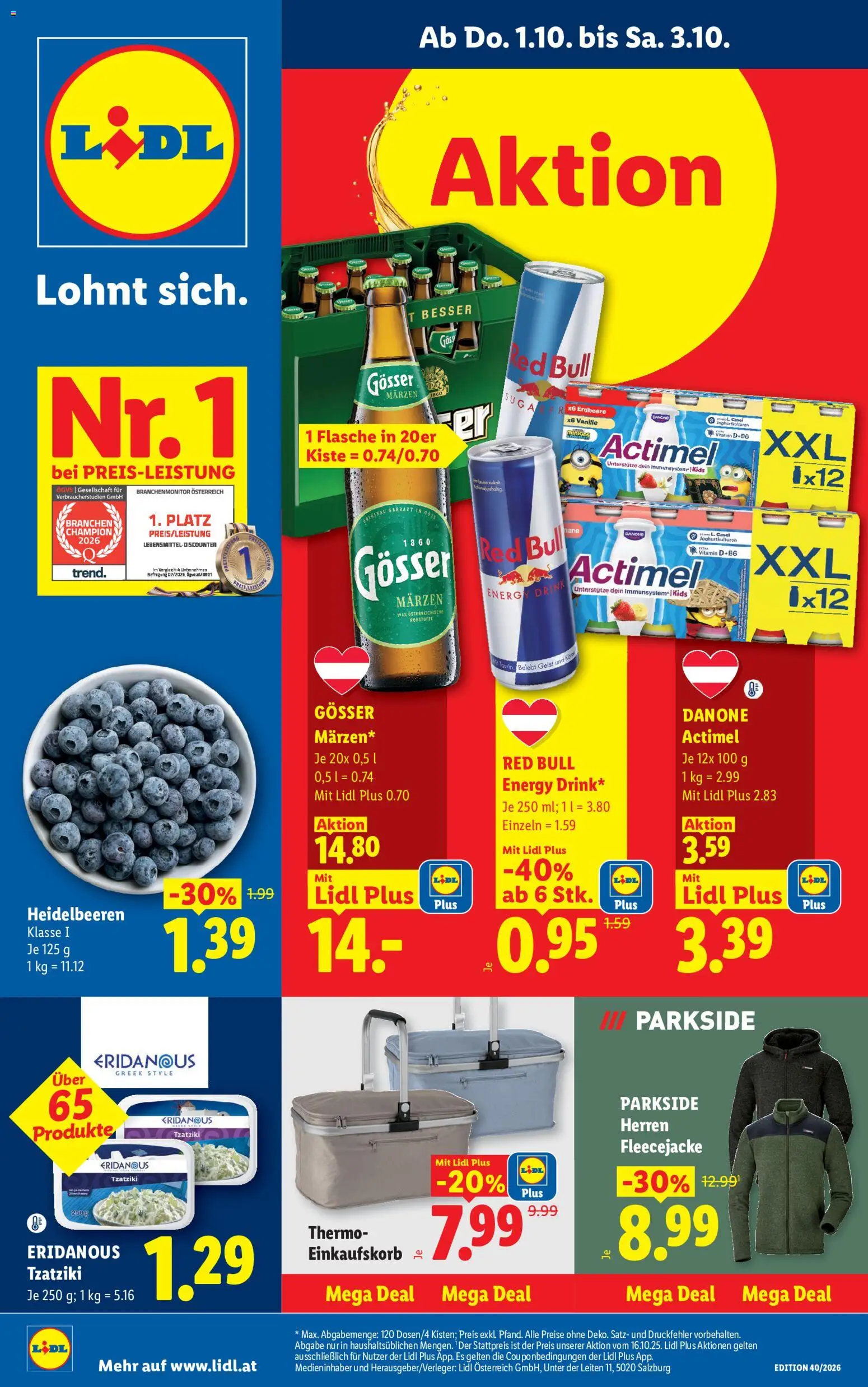 Lidl - Flugblatt - Seite 1- gültig ab 01.10.2026