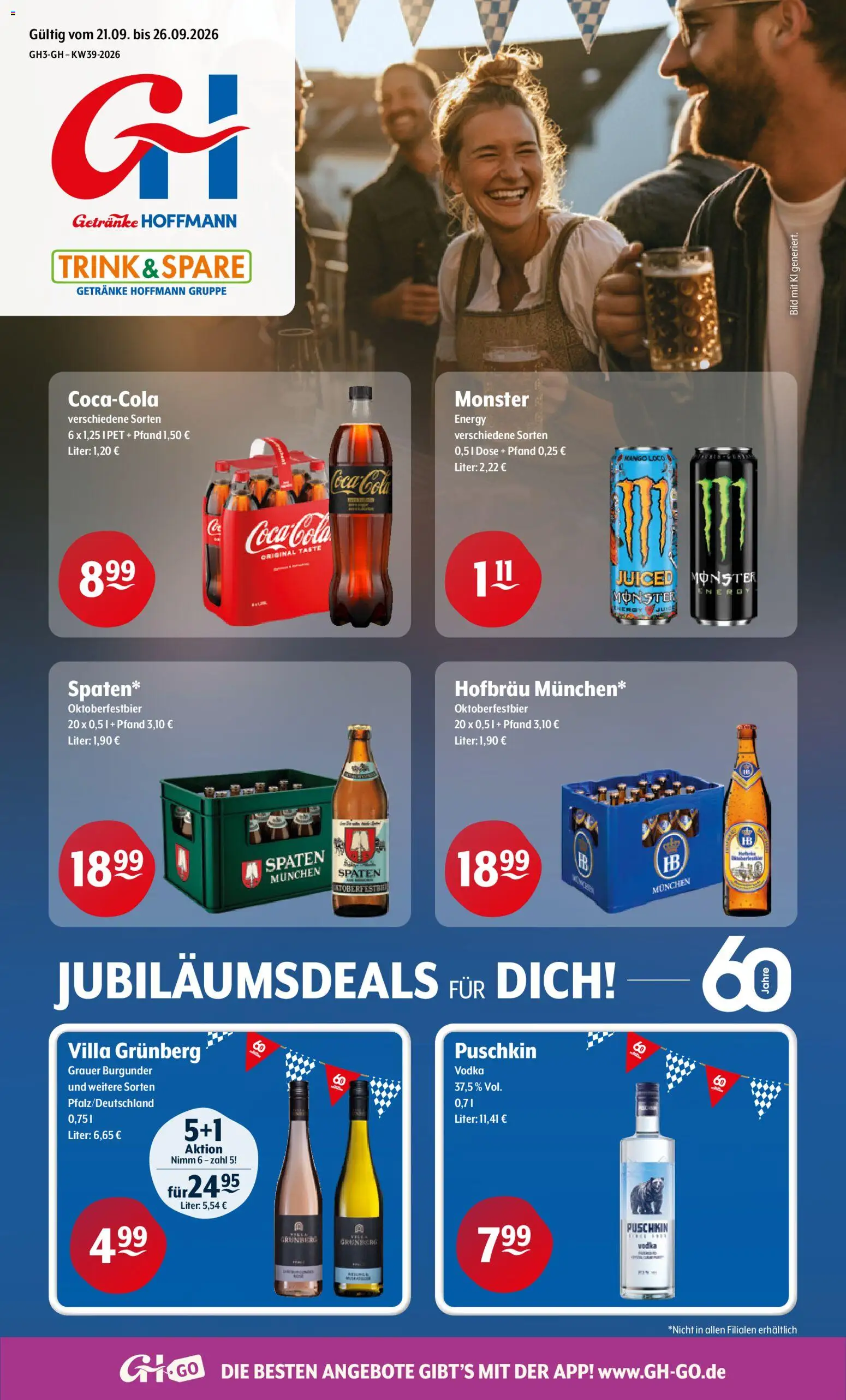 Trink und Spare Prospekt - Seite 1 - gültig ab 21.09.2026