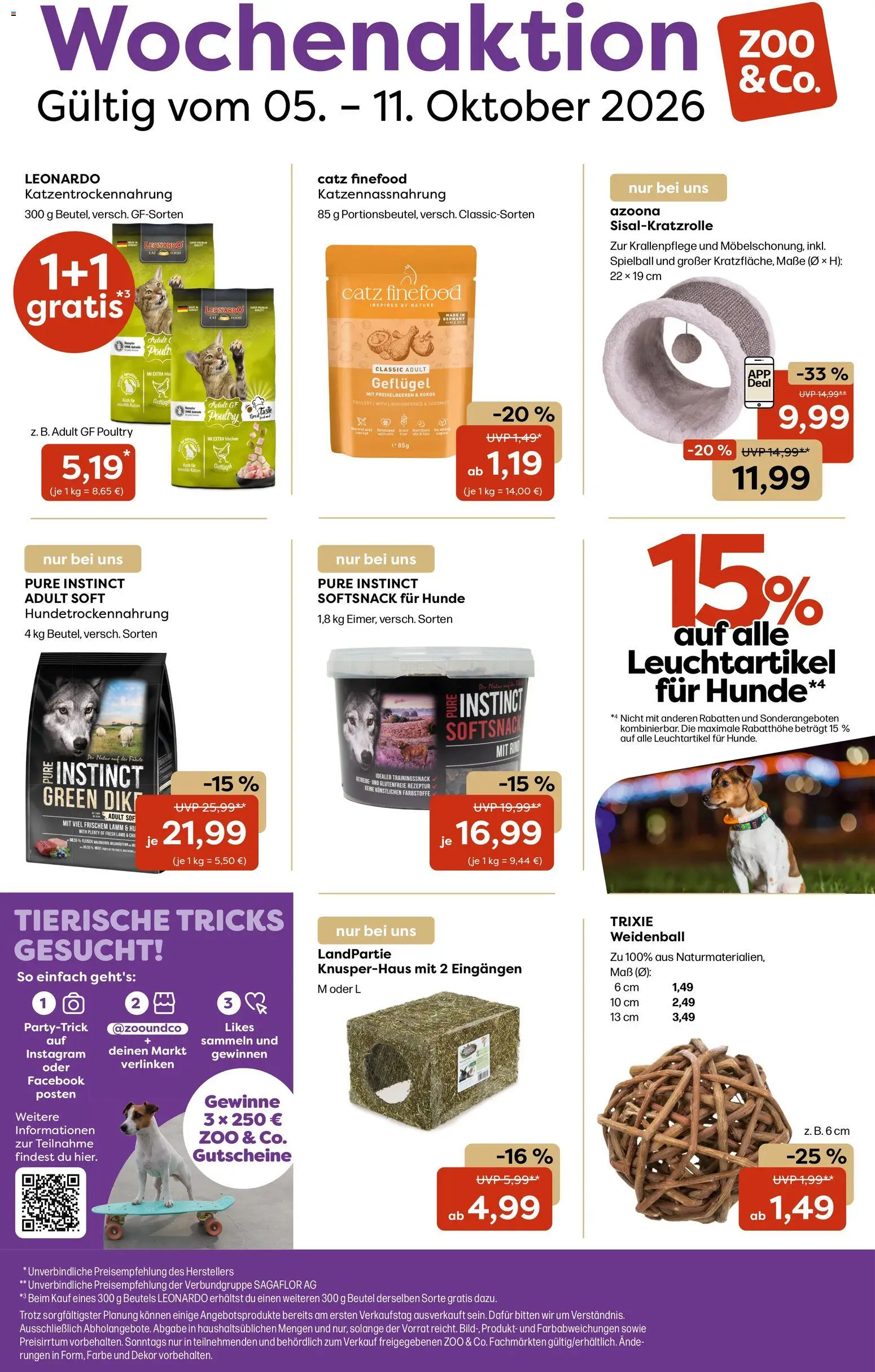 Zoo & co Prospekt - Seite 1 - gültig ab 05.10.2026