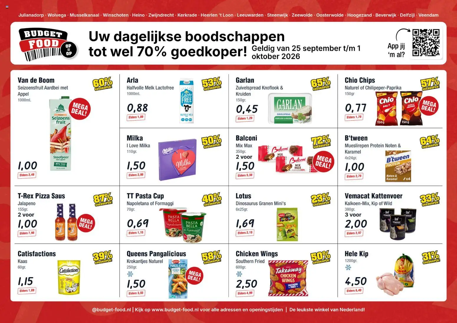 Budget Food folder - page 1- valid from 25-09-2026
