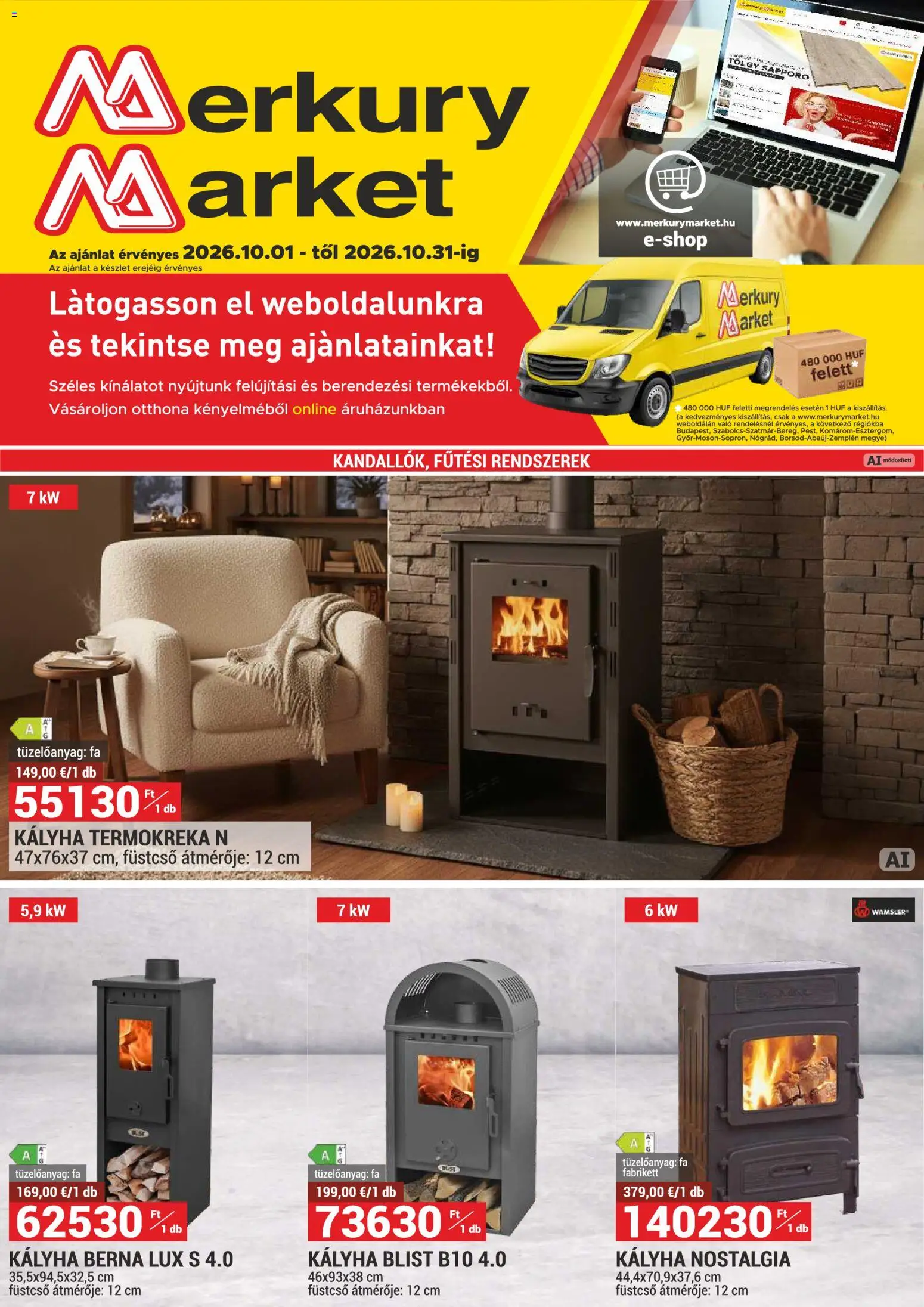 Merkury Market akciós újság - 1oldal - érvényes 2026.10.01.-tól