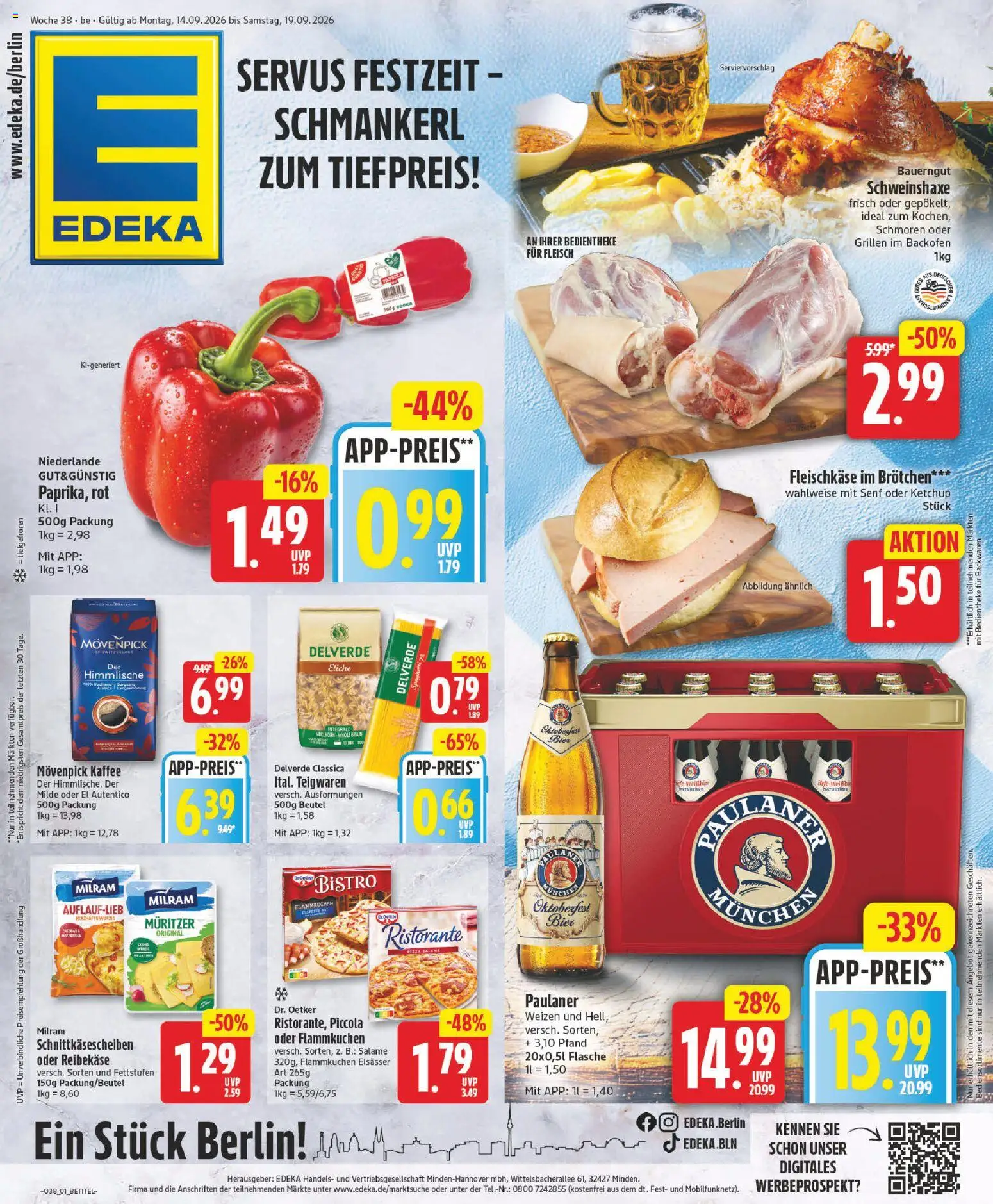 Edeka Prospekt - Seite 1 - gültig ab 14.09.2026