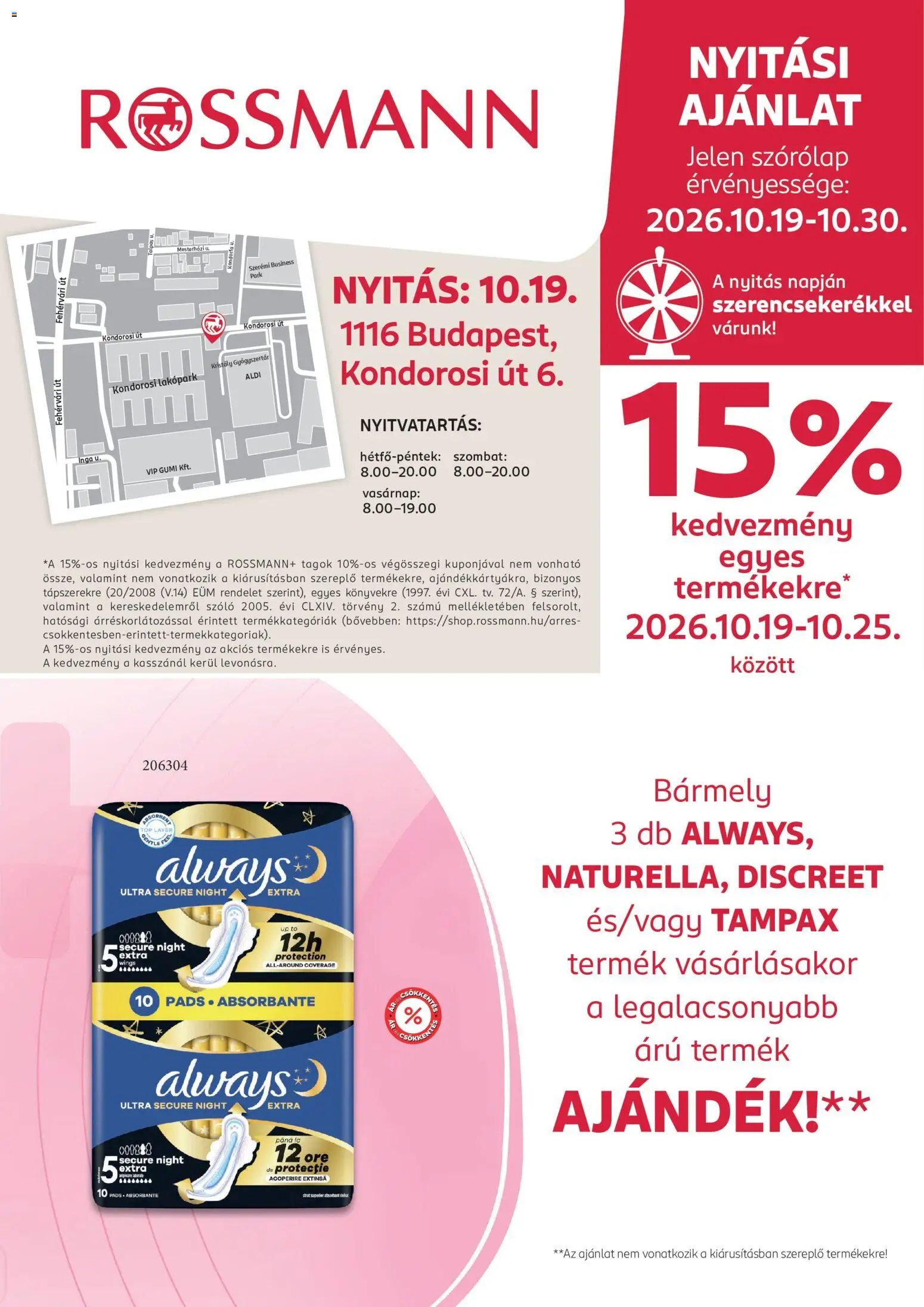 Rossmann akciós újság Budapest - 1oldal - érvényes 2026.10.19.-tól