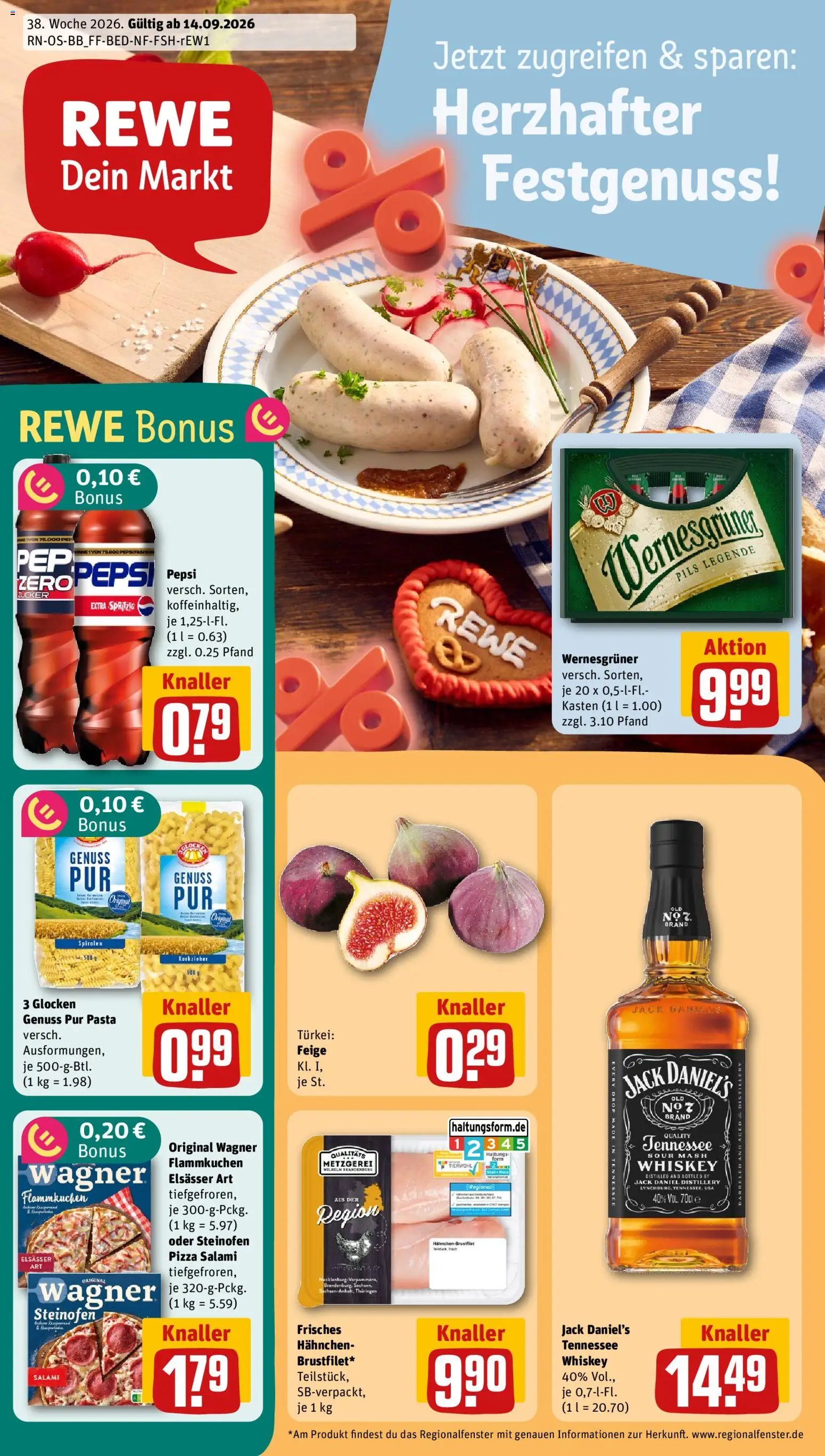 Rewe Prospekt - Seite 1 - gültig ab 14.09.2026