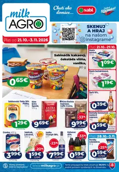 Milk Agro leták platný od 21.10.2026