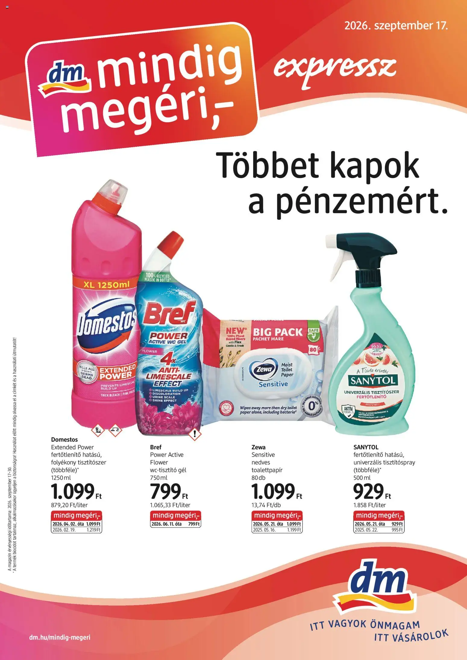DM Drogerie Markt akciós újság - 1oldal - érvényes 2026.09.17.-tól