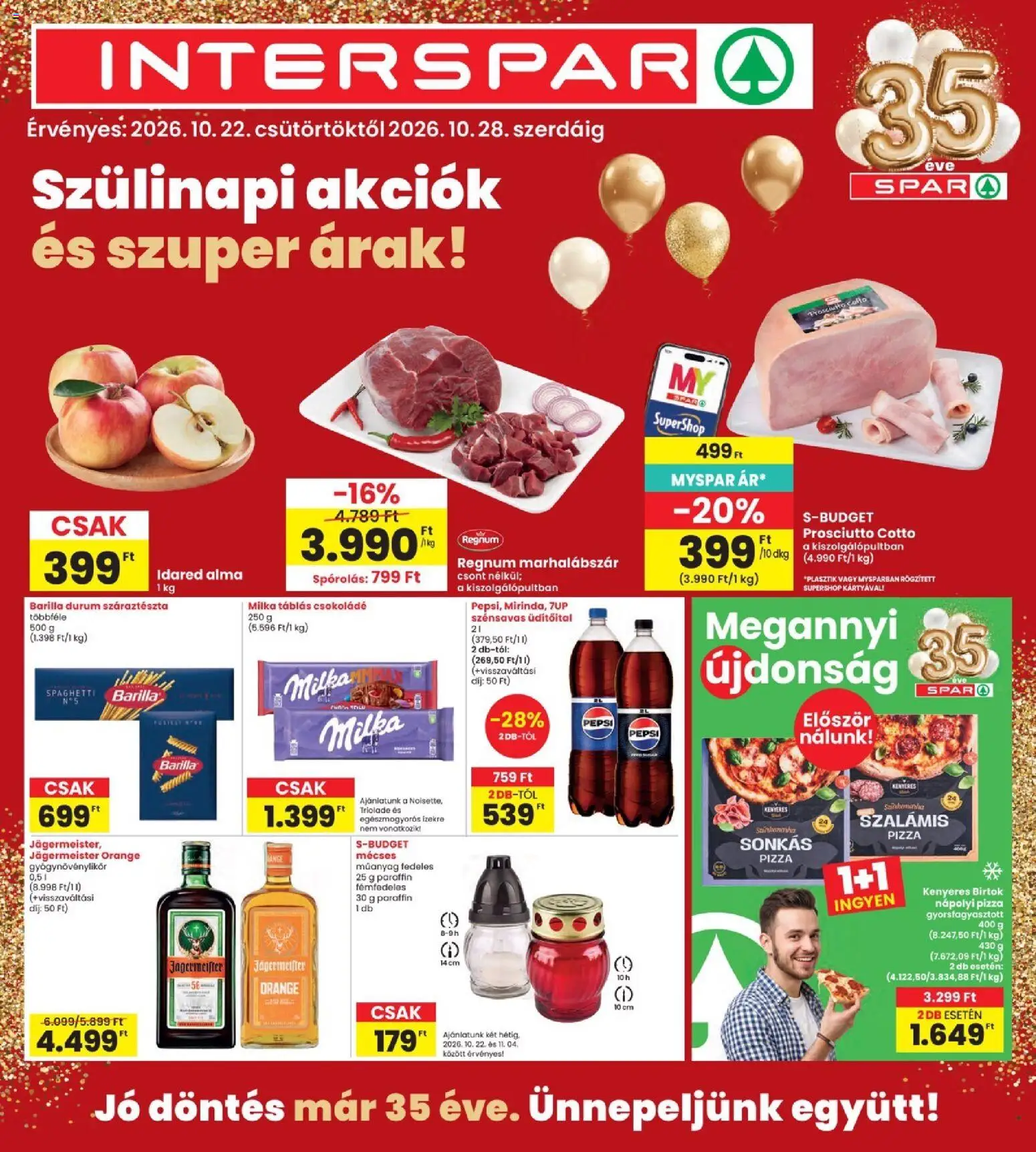 Interspar akciós újság - 1oldal - érvényes 2026.10.22.-tól