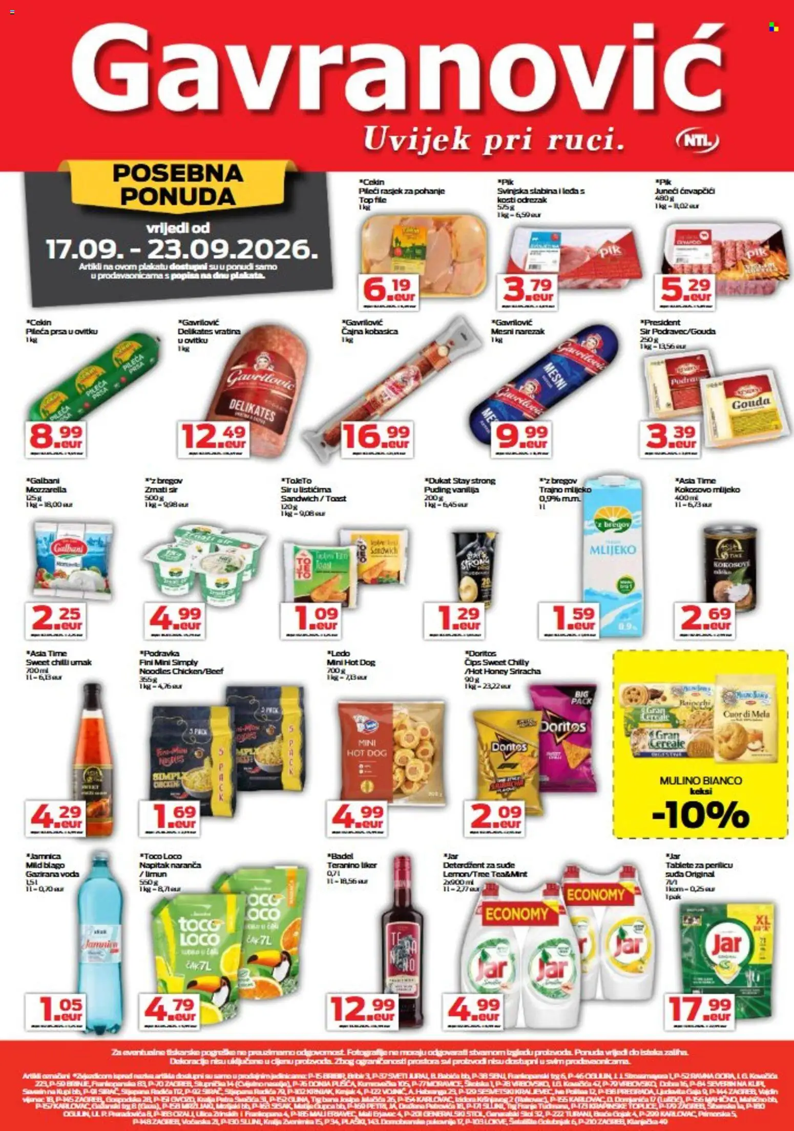 Gavranović Katalog - stranica 1- važeći od 17.09.2026