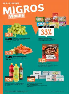 Vorschau Migros aktionen gültig ab 15.10.2026