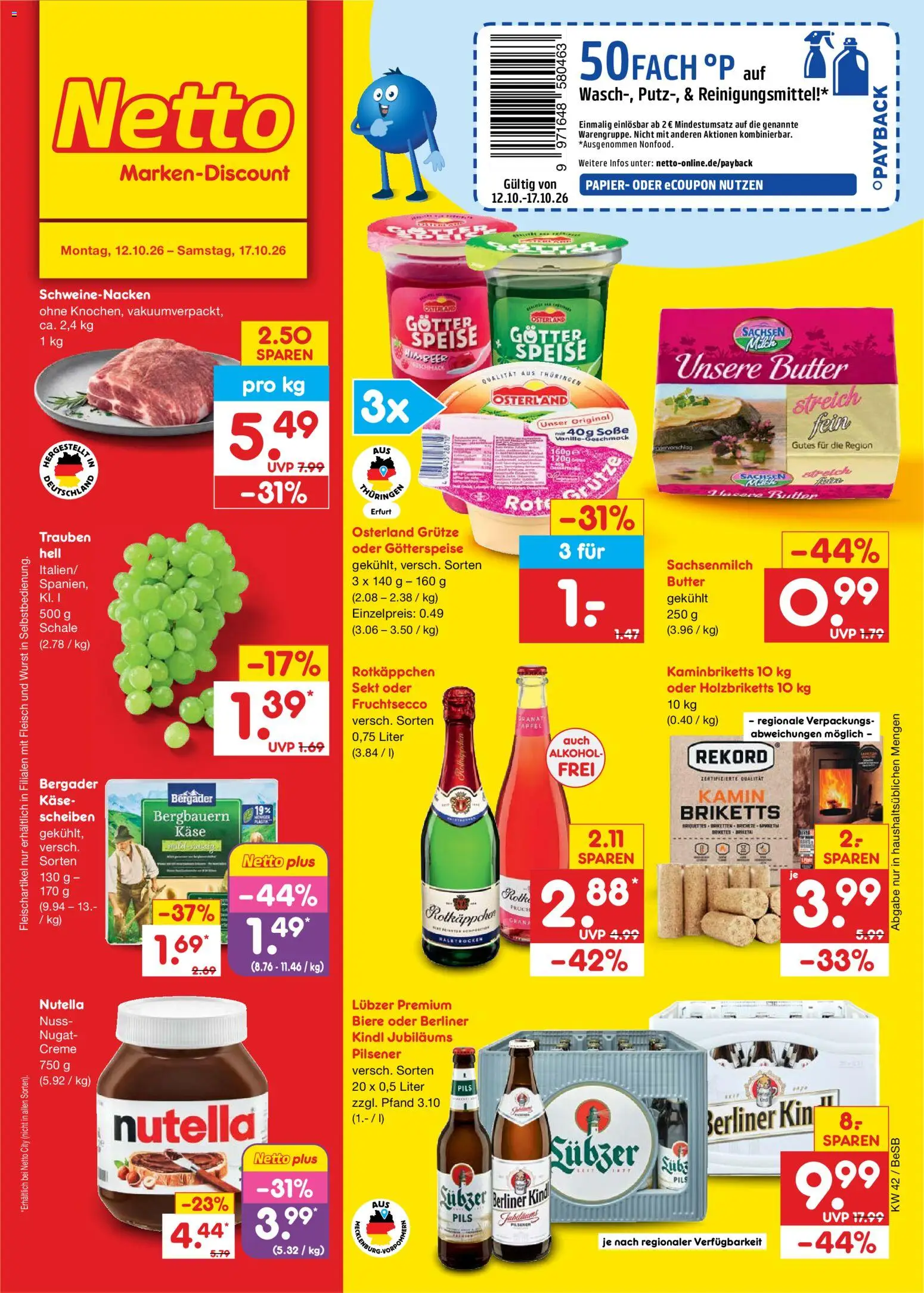 Netto Marken-Discount Prospekt - Seite 1 - gültig ab 12.10.2026
