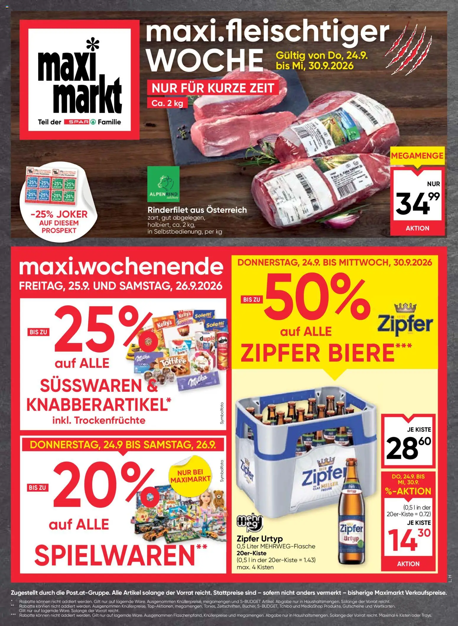Maximarkt Flugblatt - Seite 1- gültig ab 24.09.2026