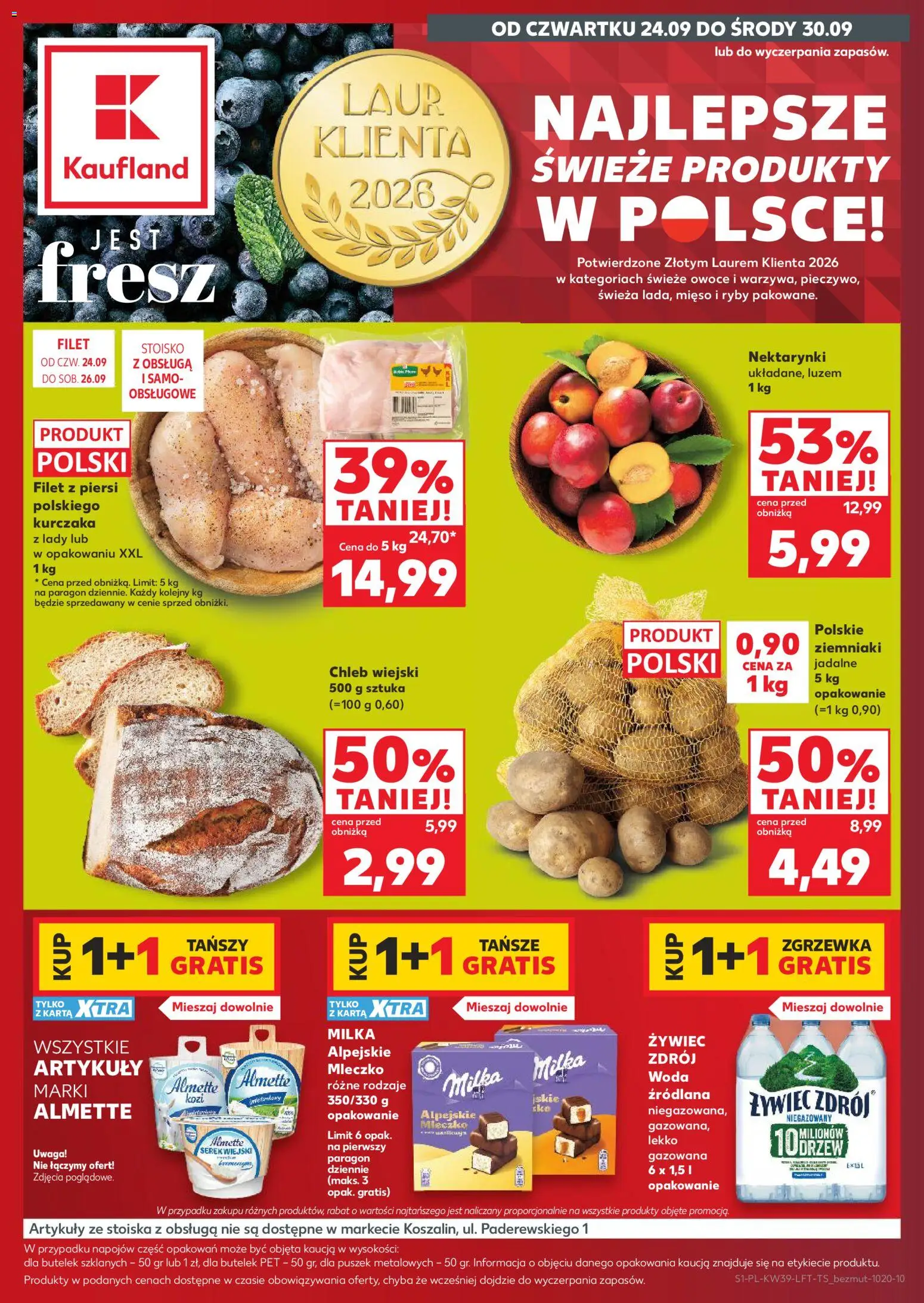 Kaufland gazetka - strona 1- ważny od 24.09.2026