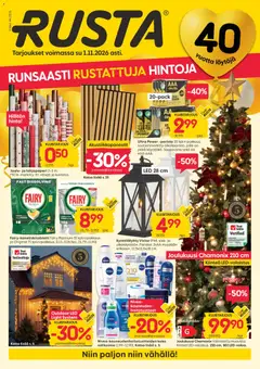 Esikatselu Rusta tarjoukset voimassa alkaen 26/10/2026