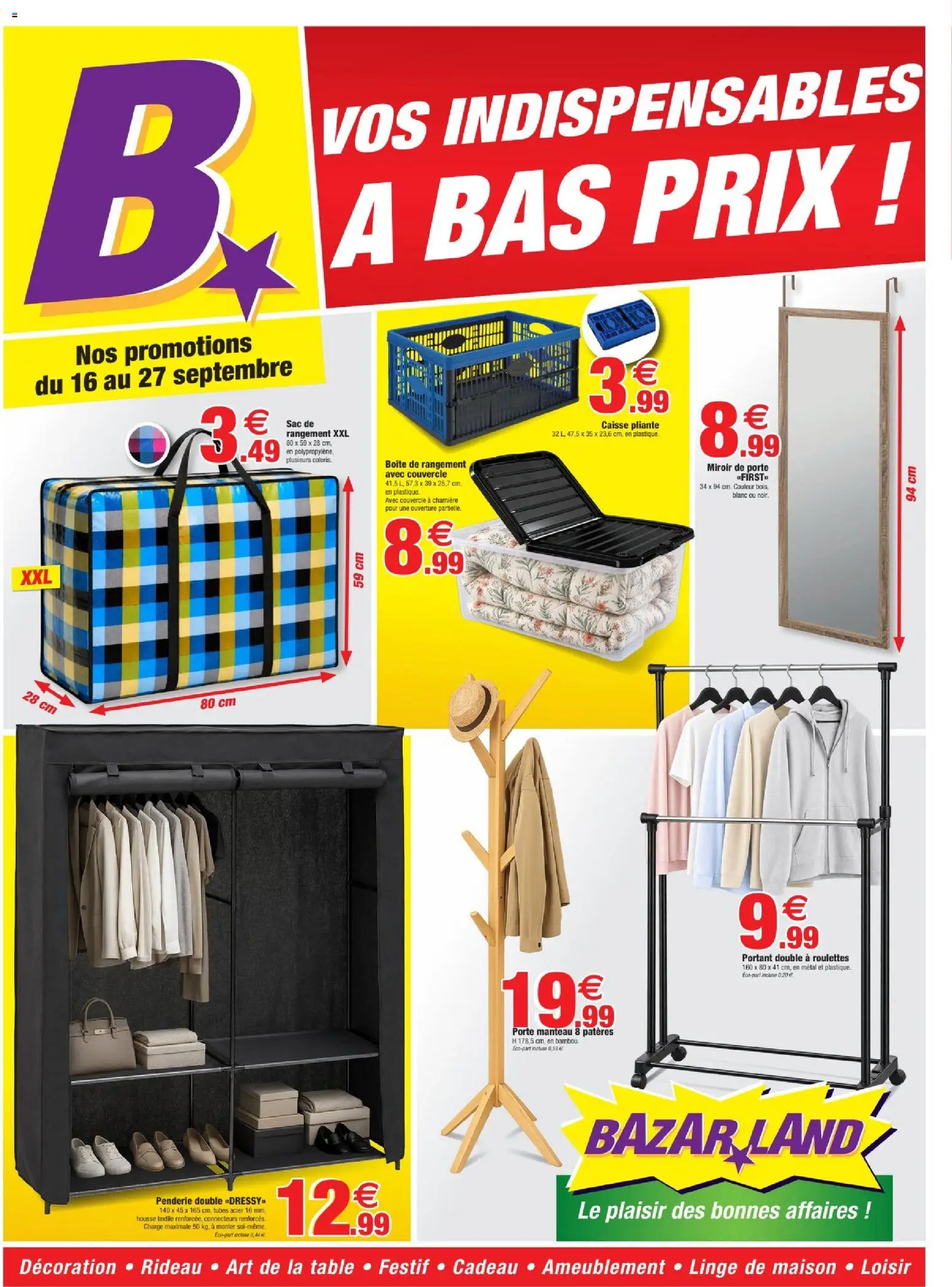 Bazarland catalogue - page 1 - valable à partir du 16/09/2026