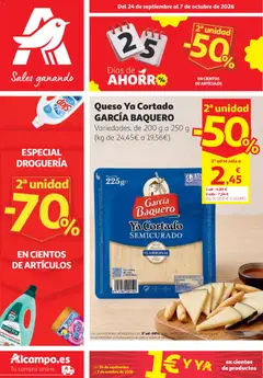 Vista previa del folleto Alcampo Supermercado válido desde 24/09/2026