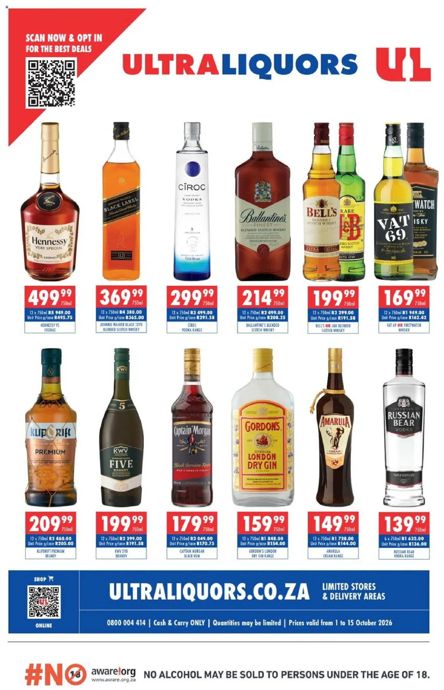 Ultra Liquors Specials - page 1- valid from 01/10/2026