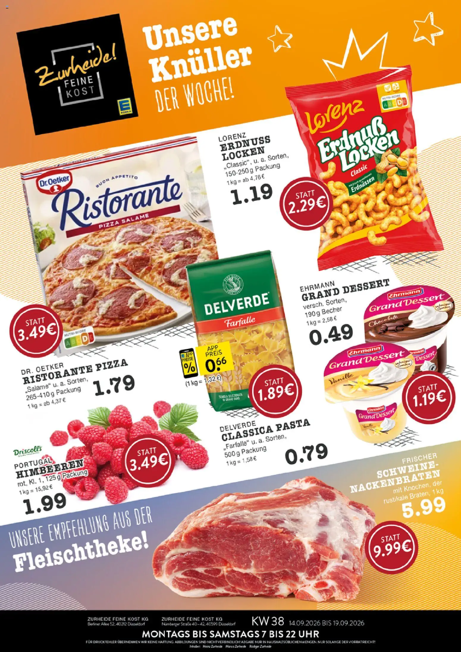 Edeka Zurheide Prospekt - Seite 1 - gültig ab 14.09.2026