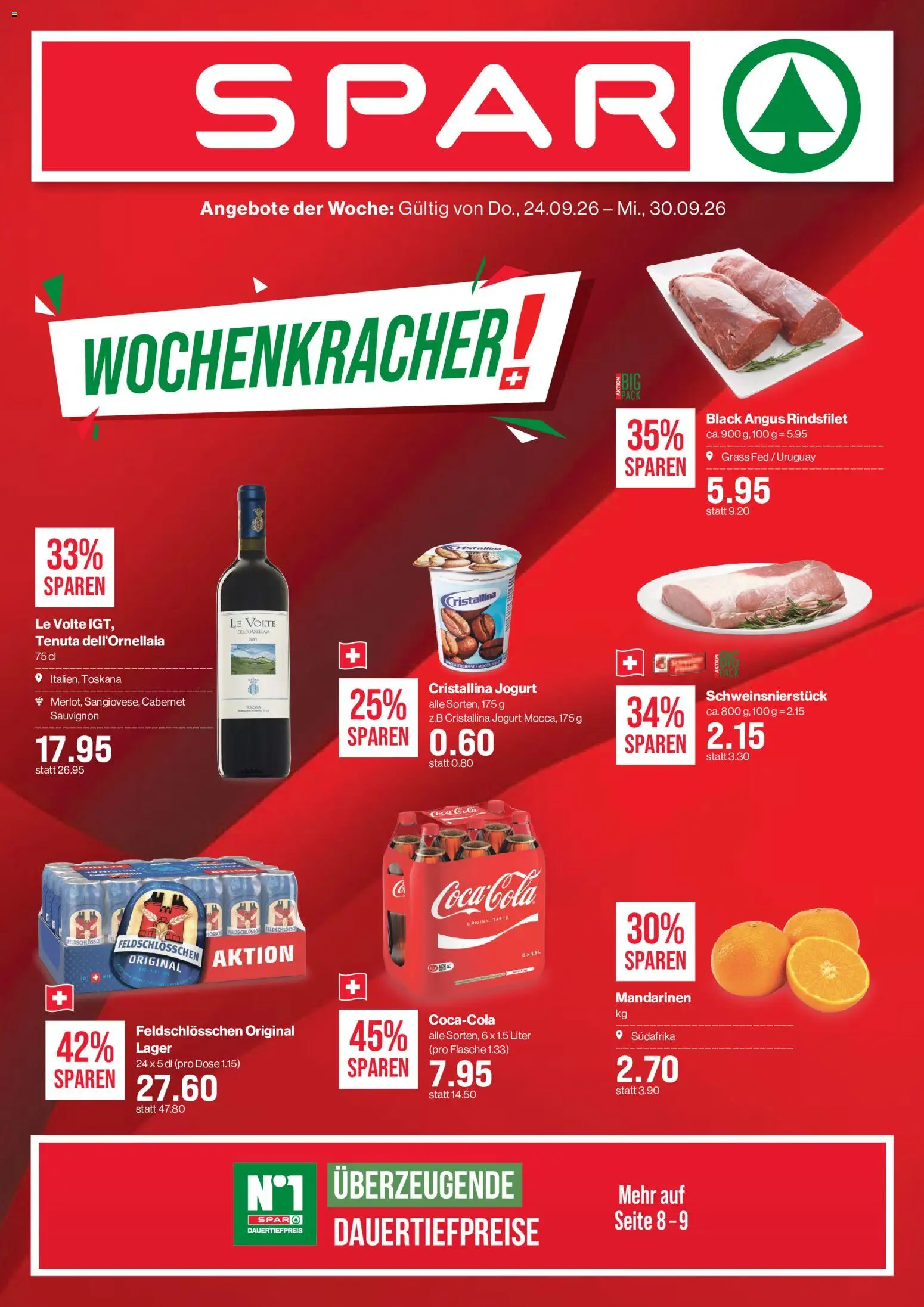 SPAR aktionen - Seite 1- gültig ab 24.09.2026