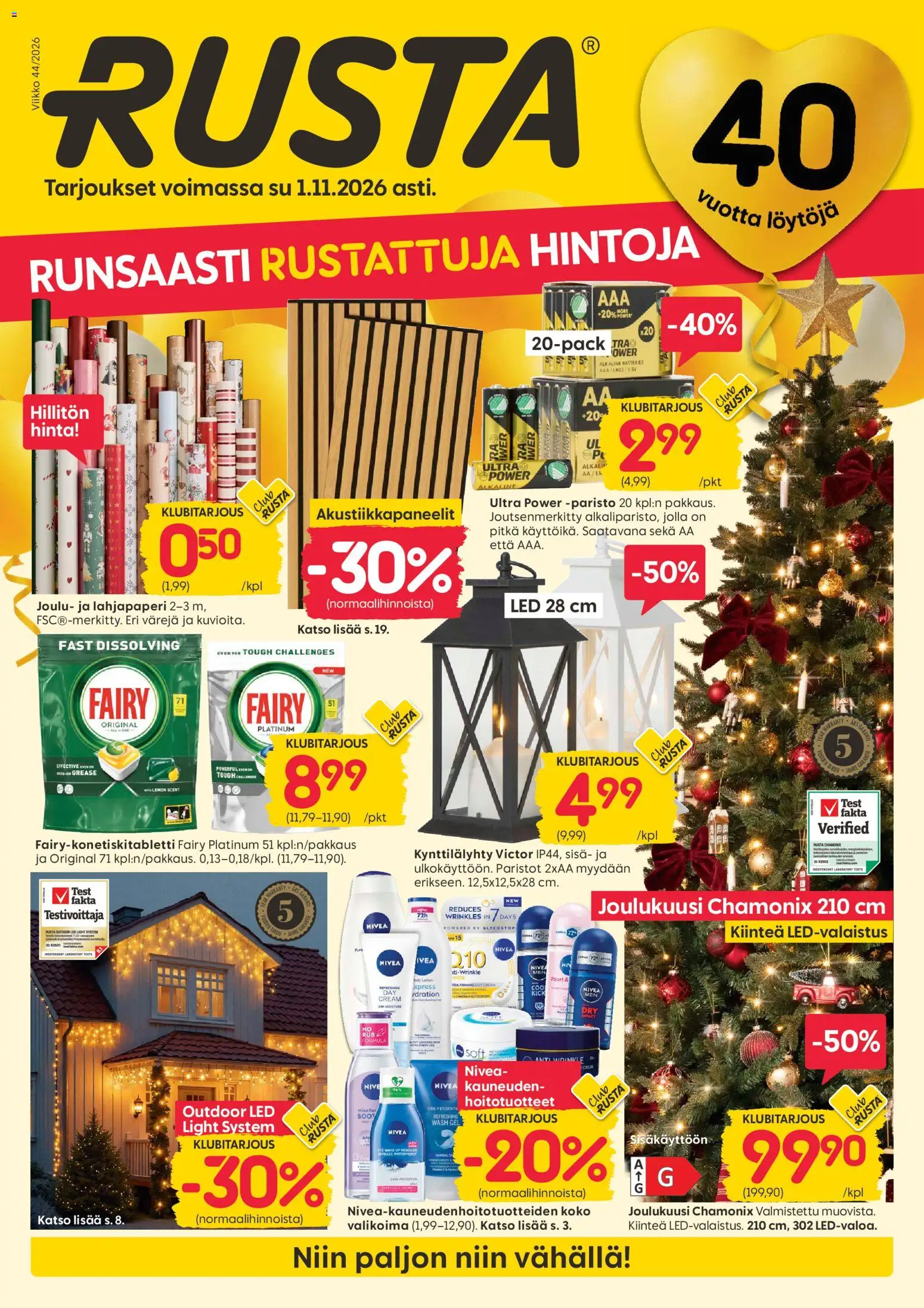 Rusta tarjoukset - sivu 1- voimassa alkaen 26/10/2026
