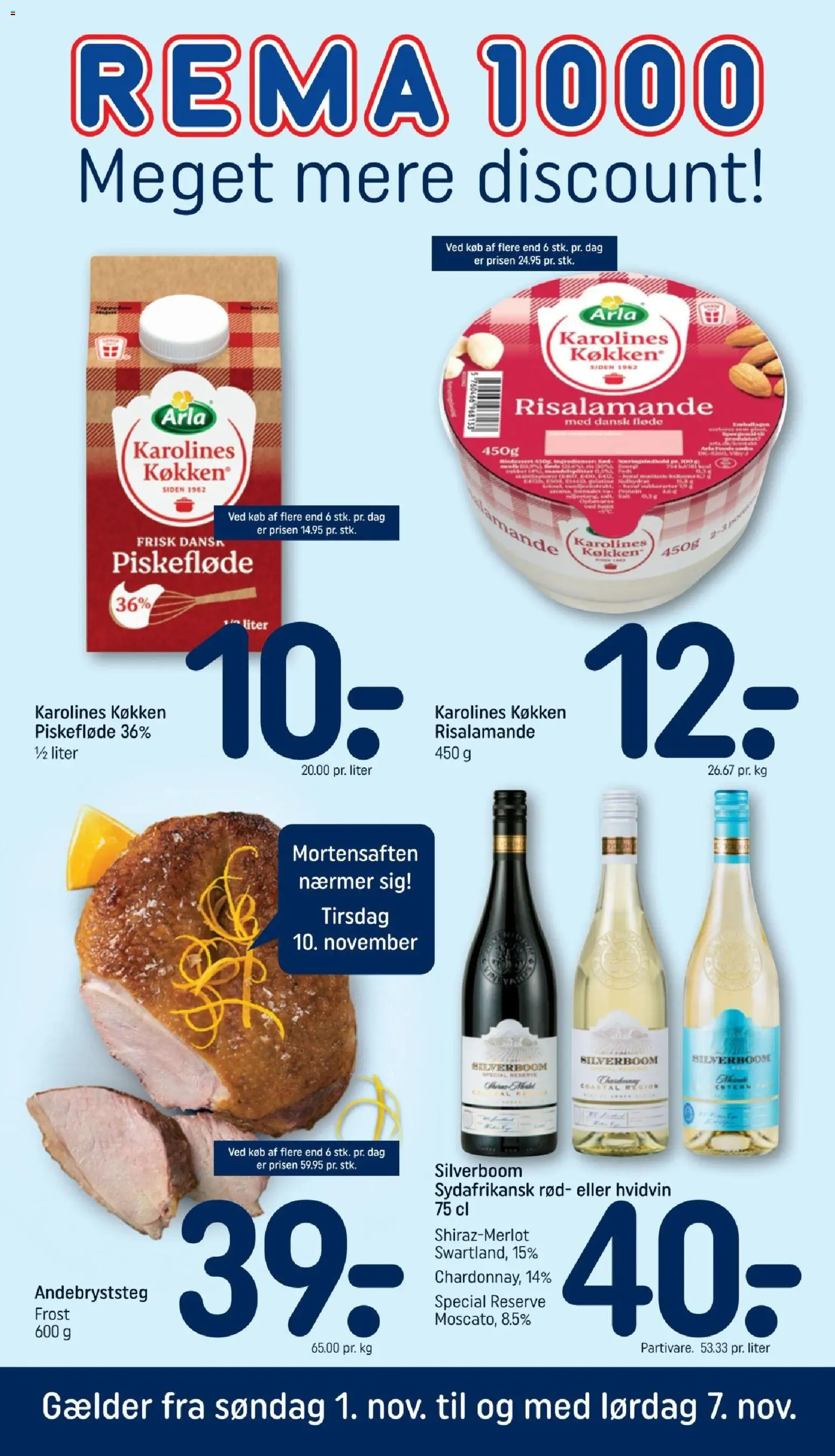 Rema 1000 - Tilbudsavis Uge 45 - side 1- gyldig fra 01/11/2026