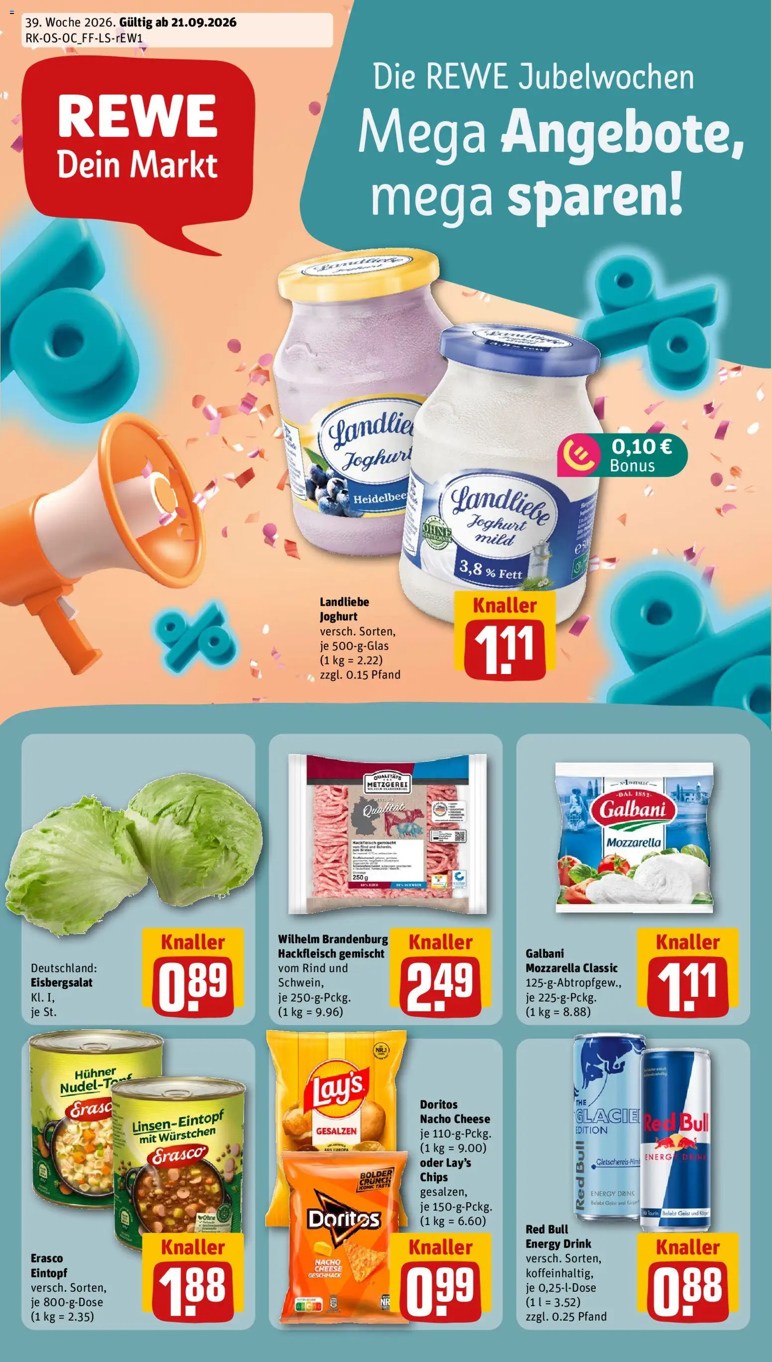 Rewe Prospekt - Seite 1 - gültig ab 21.09.2026