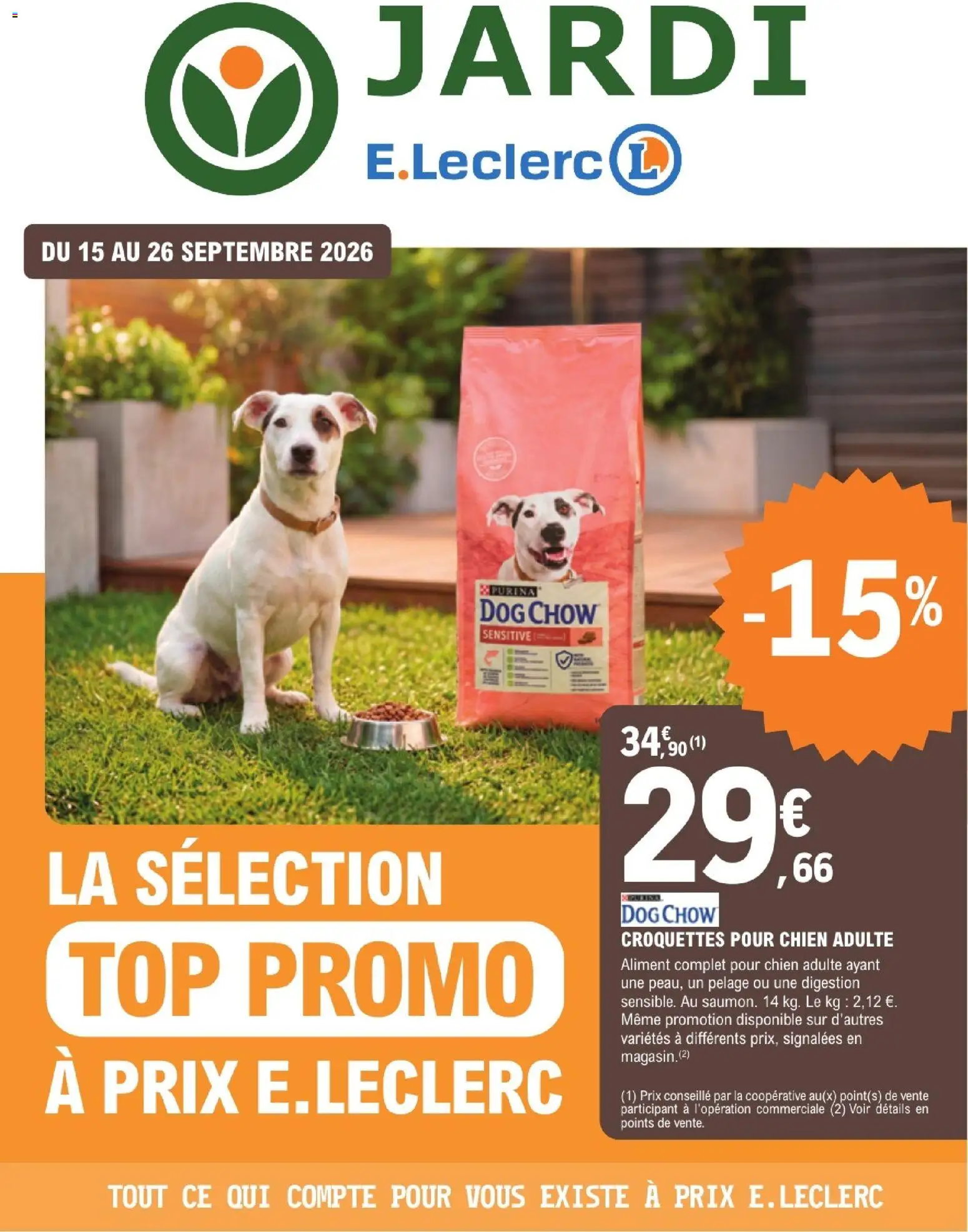 Brico E.Leclerc catalogue Animalerie - page 1 - valable à partir du 15/09/2026