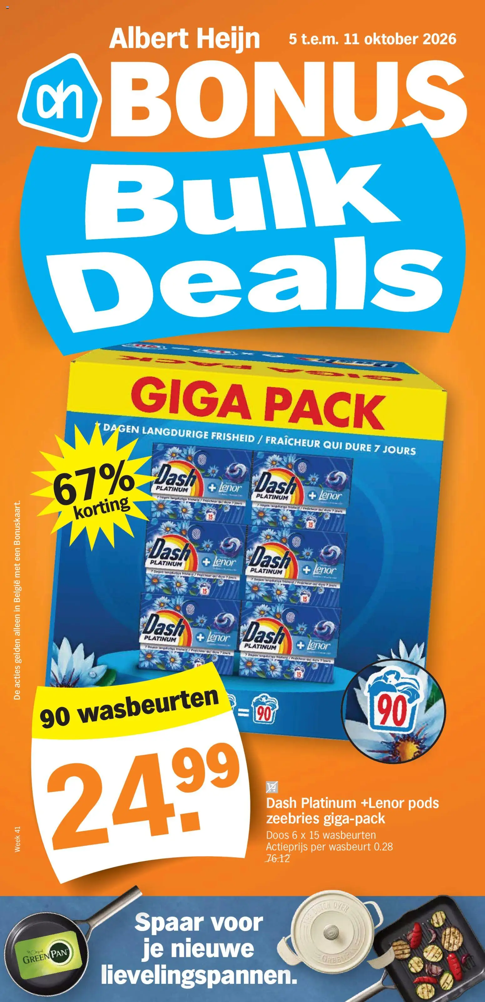 Albert Heijn Folder week / de la semaine 41 - pagina 1- geldig vanaf 05/10/2026
