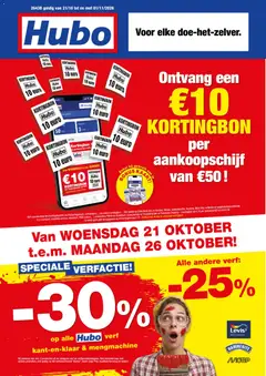 Hubo folder geldig vanaf 21/10/2026