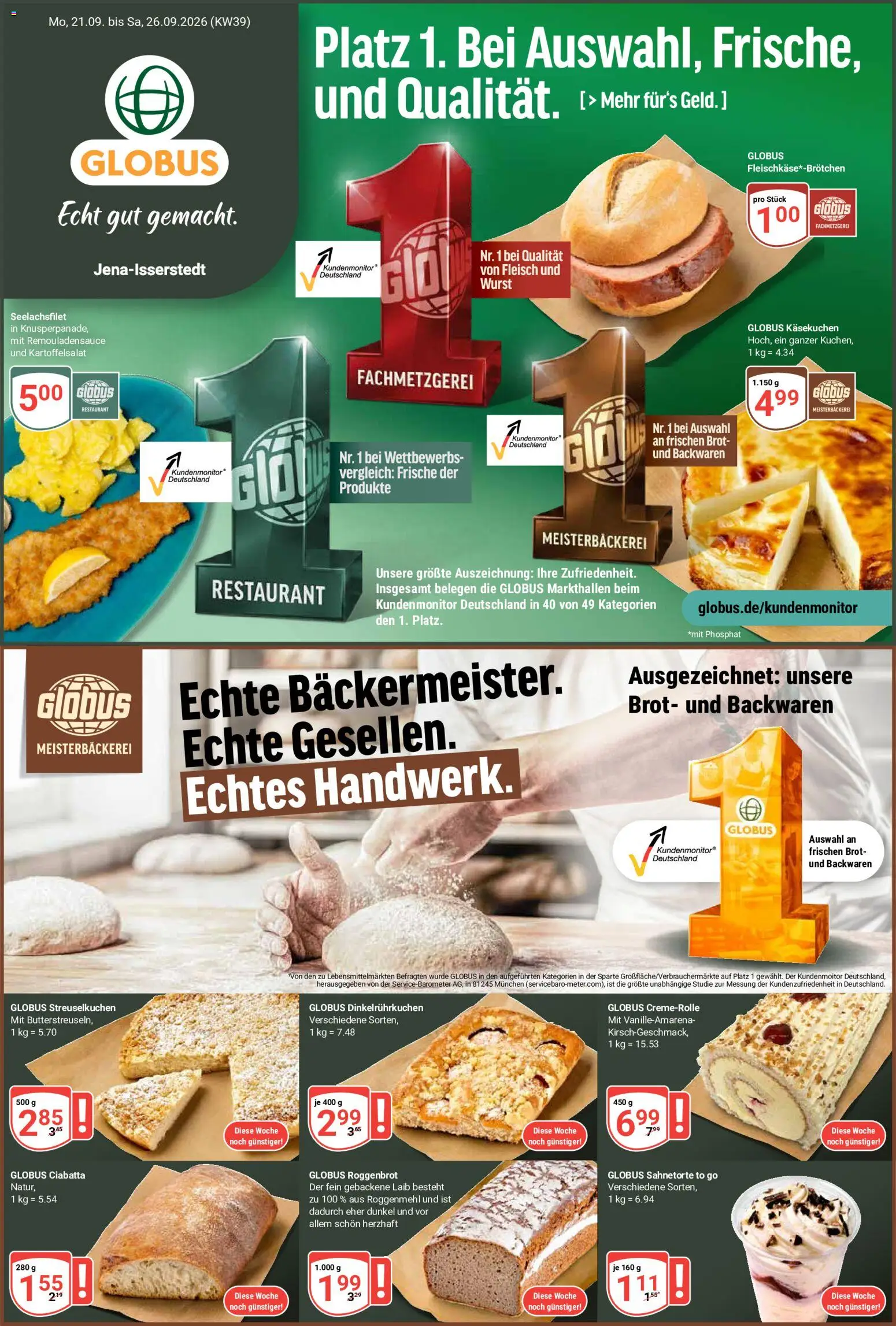 Globus Prospekt - Seite 1 - gültig ab 21.09.2026
