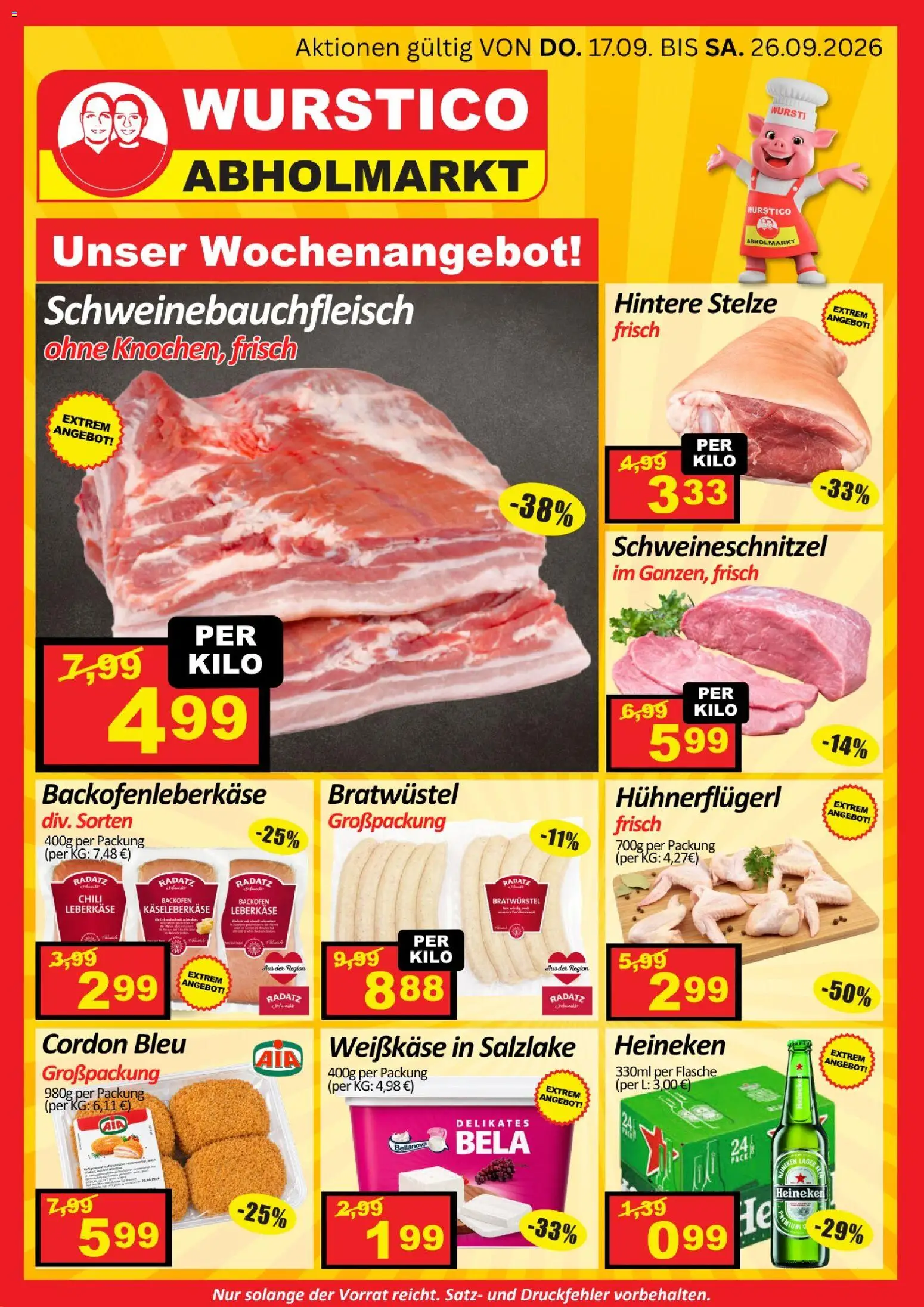 Wurstico Abholmarkt Flugblatt - Seite 1- gültig ab 17.09.2026