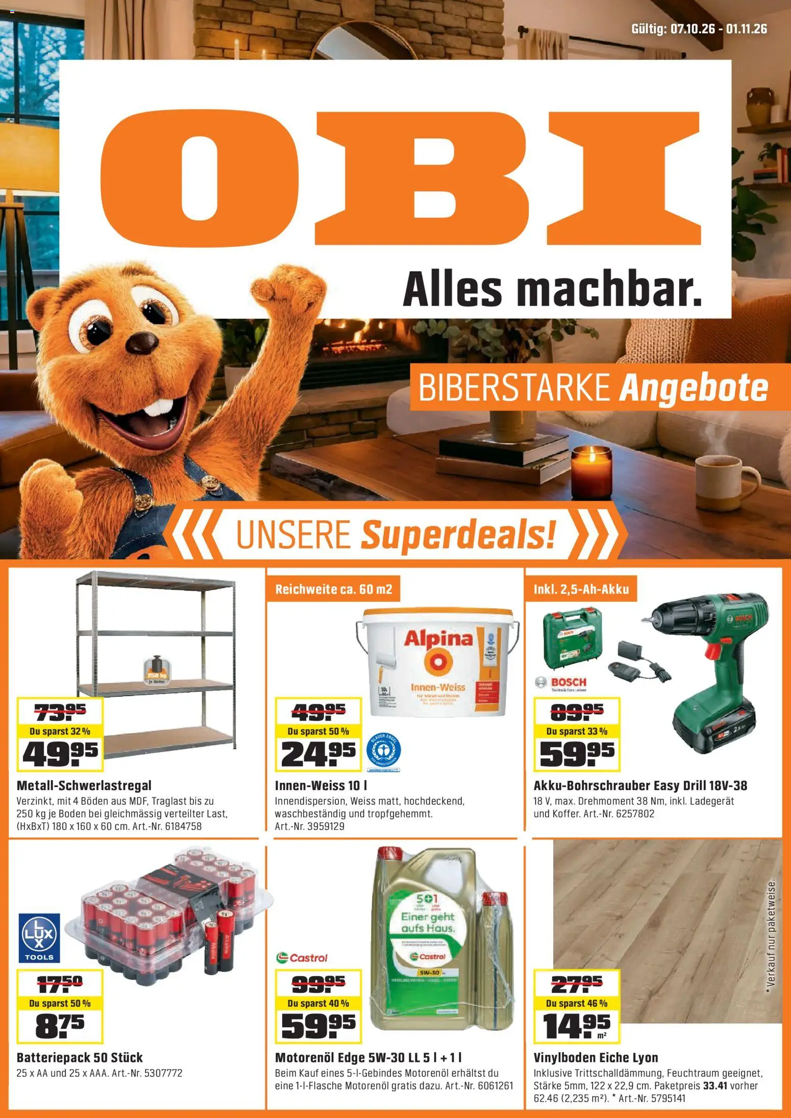 OBI aktionen - Seite 1- gültig ab 07.10.2026