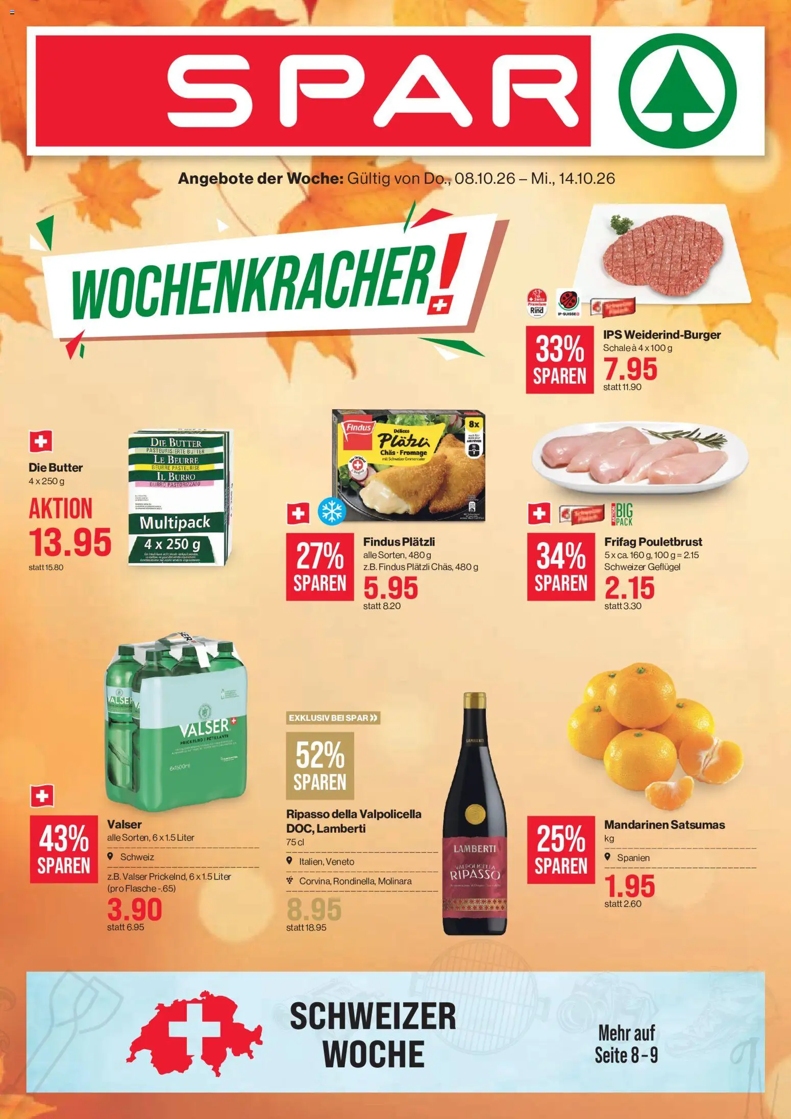 SPAR aktionen - Seite 1- gültig ab 08.10.2026