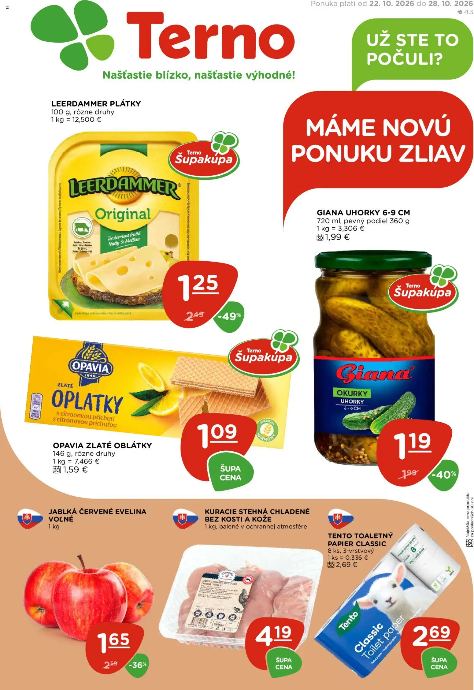 Terno leták - strana 1- platný od 22.10.2026