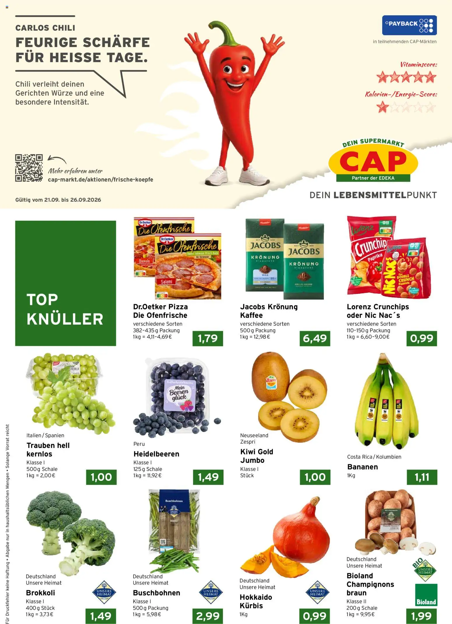 CAP Markt Prospekt - Seite 1 - gültig ab 21.09.2026