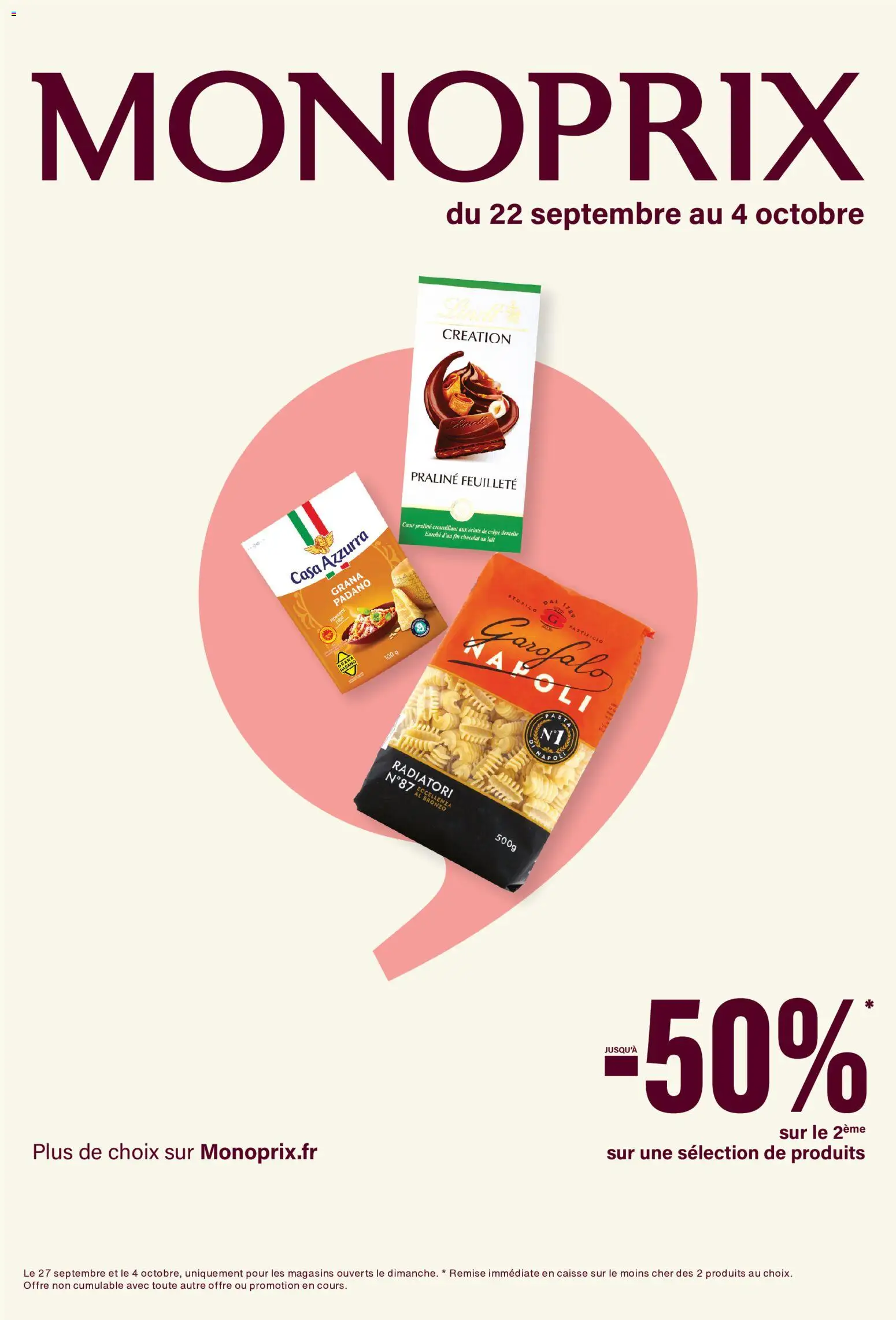 Monoprix catalogue - page 1 - valable à partir du 22/09/2026