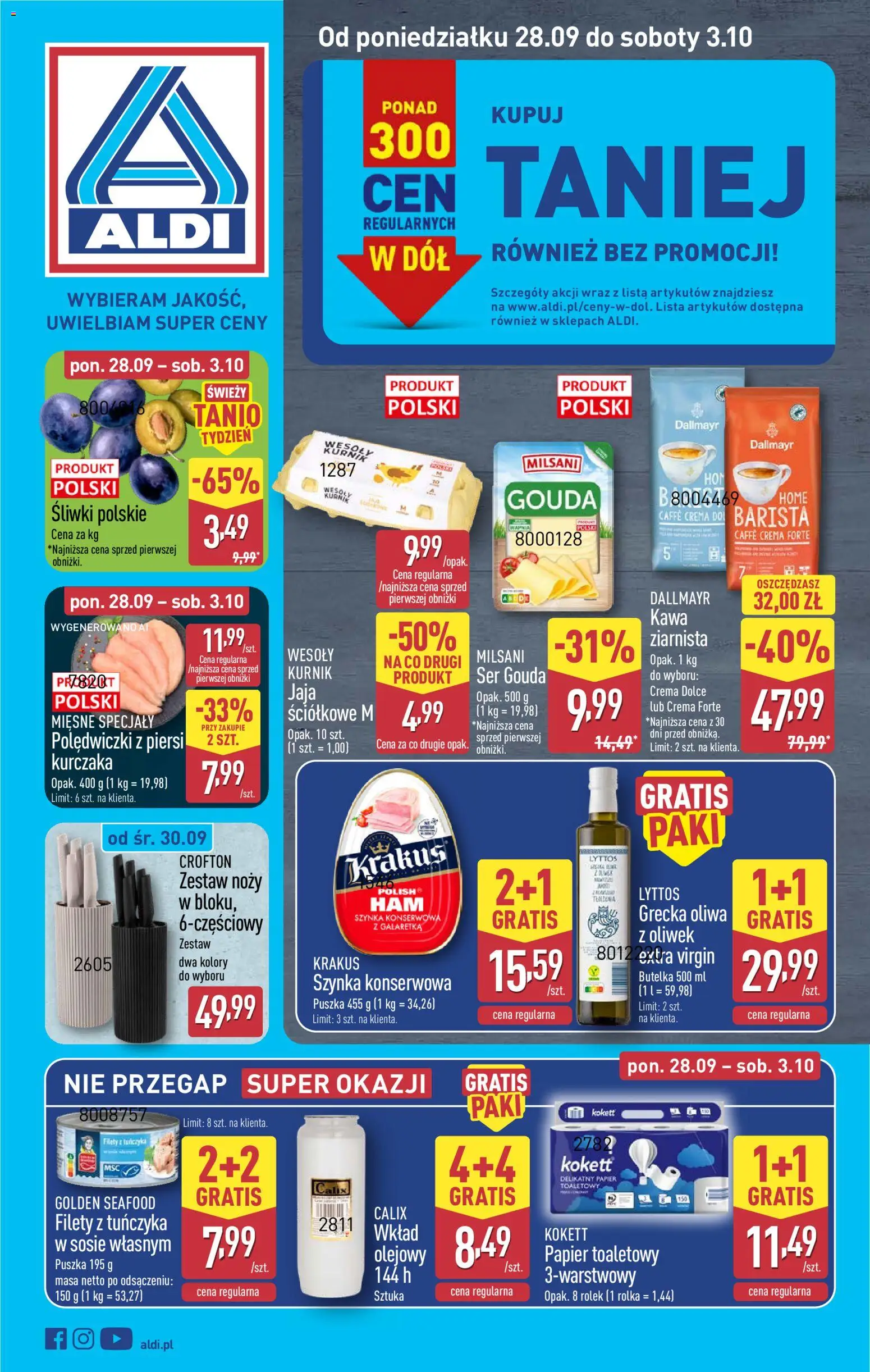 Aldi gazetka - strona 1- ważny od 28.09.2026